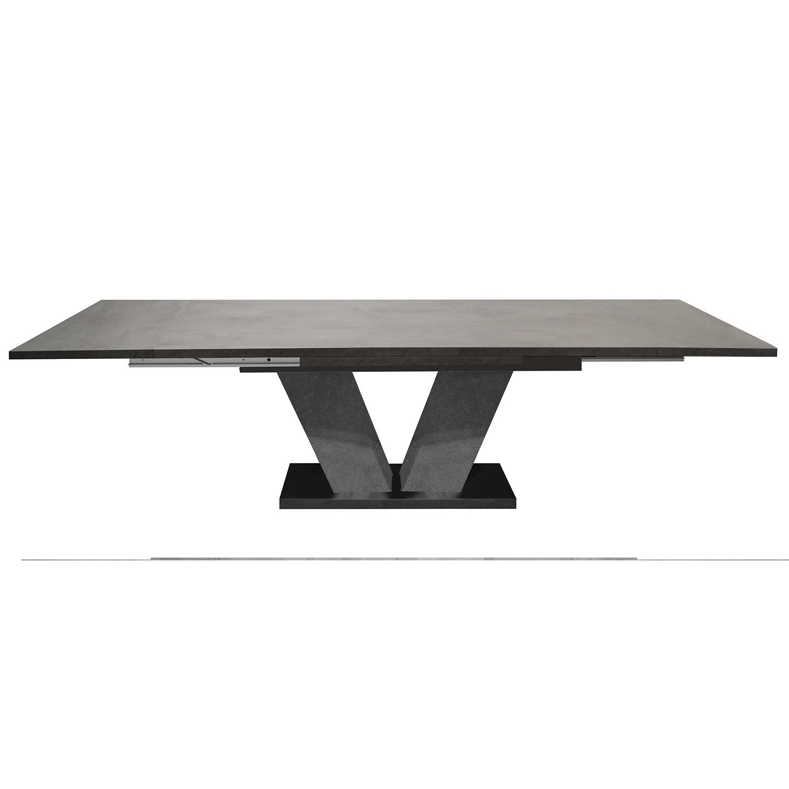 Esstisch - graphit - ausziehbar - 160 cm