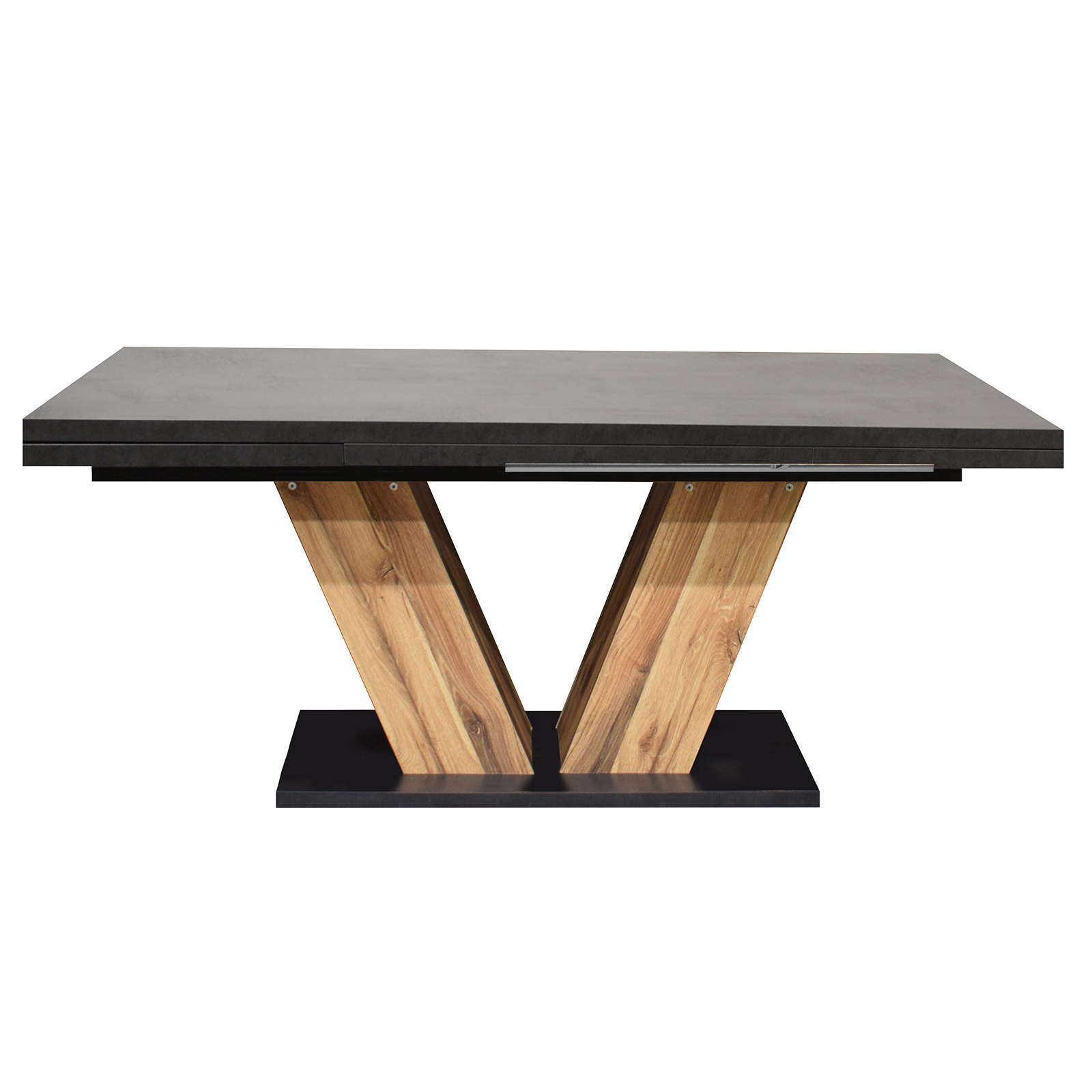 Esstisch - graphit - Plankeneiche - ausziehbar - 160 cm