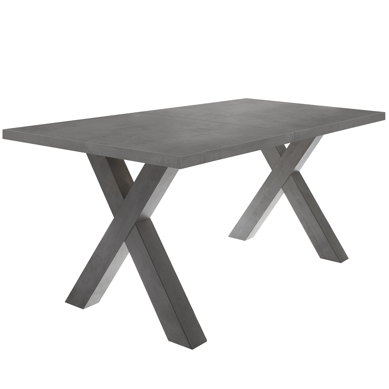 Esstisch - Graphitoptik - ausziehbar - 160x90 cm