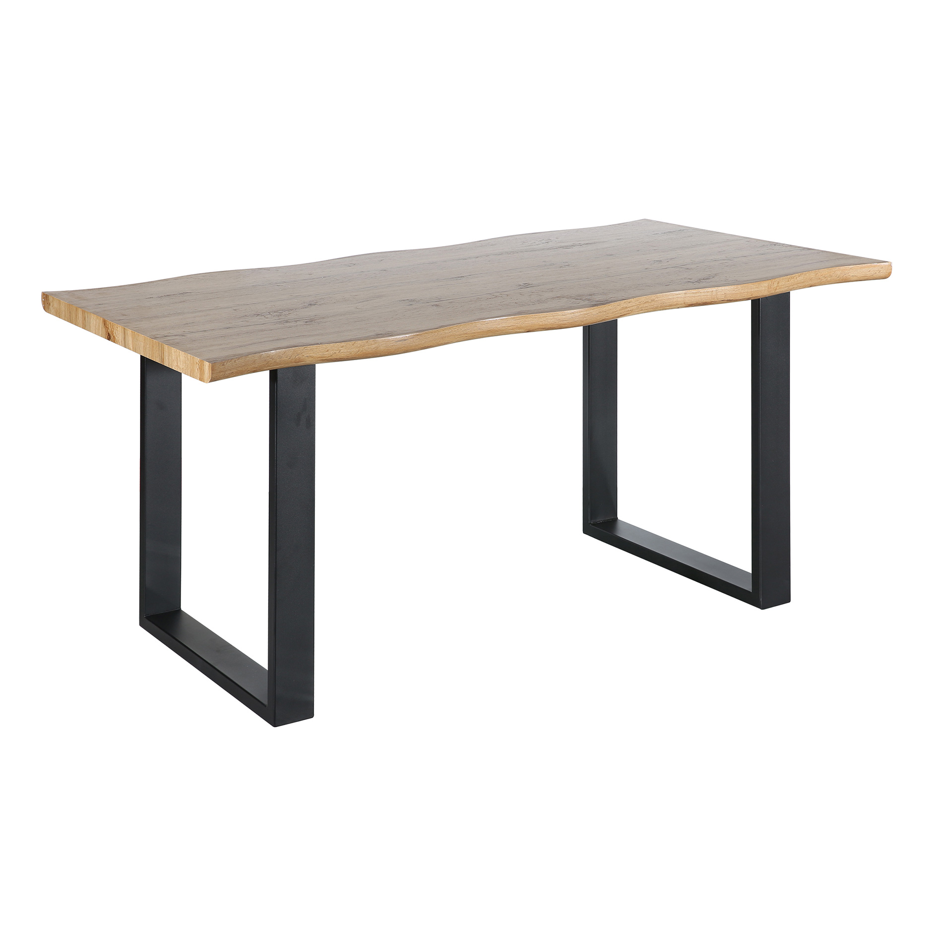 Esstisch - Holzoptik braun - schwarz - U-Gestell - 150x90 cm
