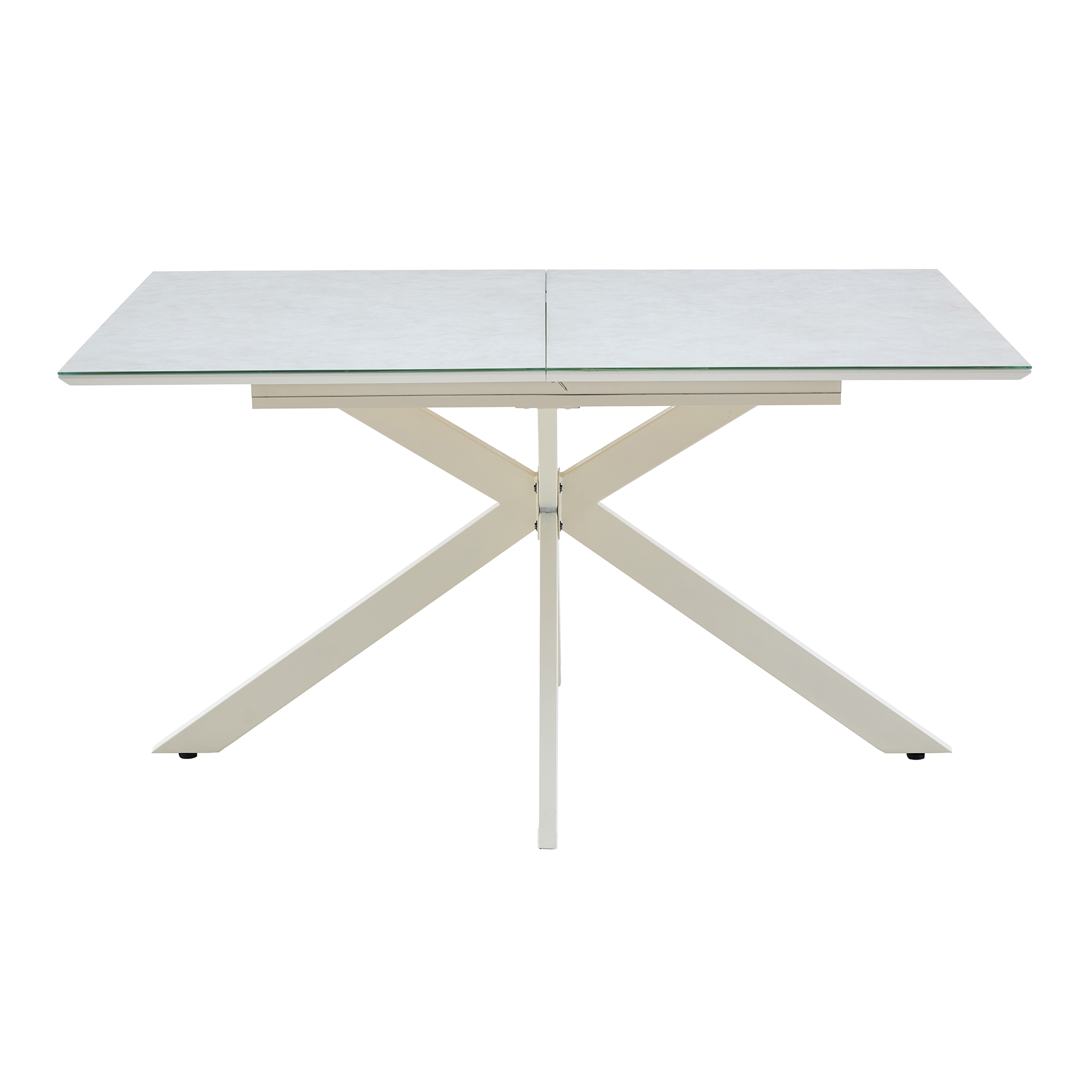  Esstisch - Keramikoptik-beige - ausziehbar bis 180 cm