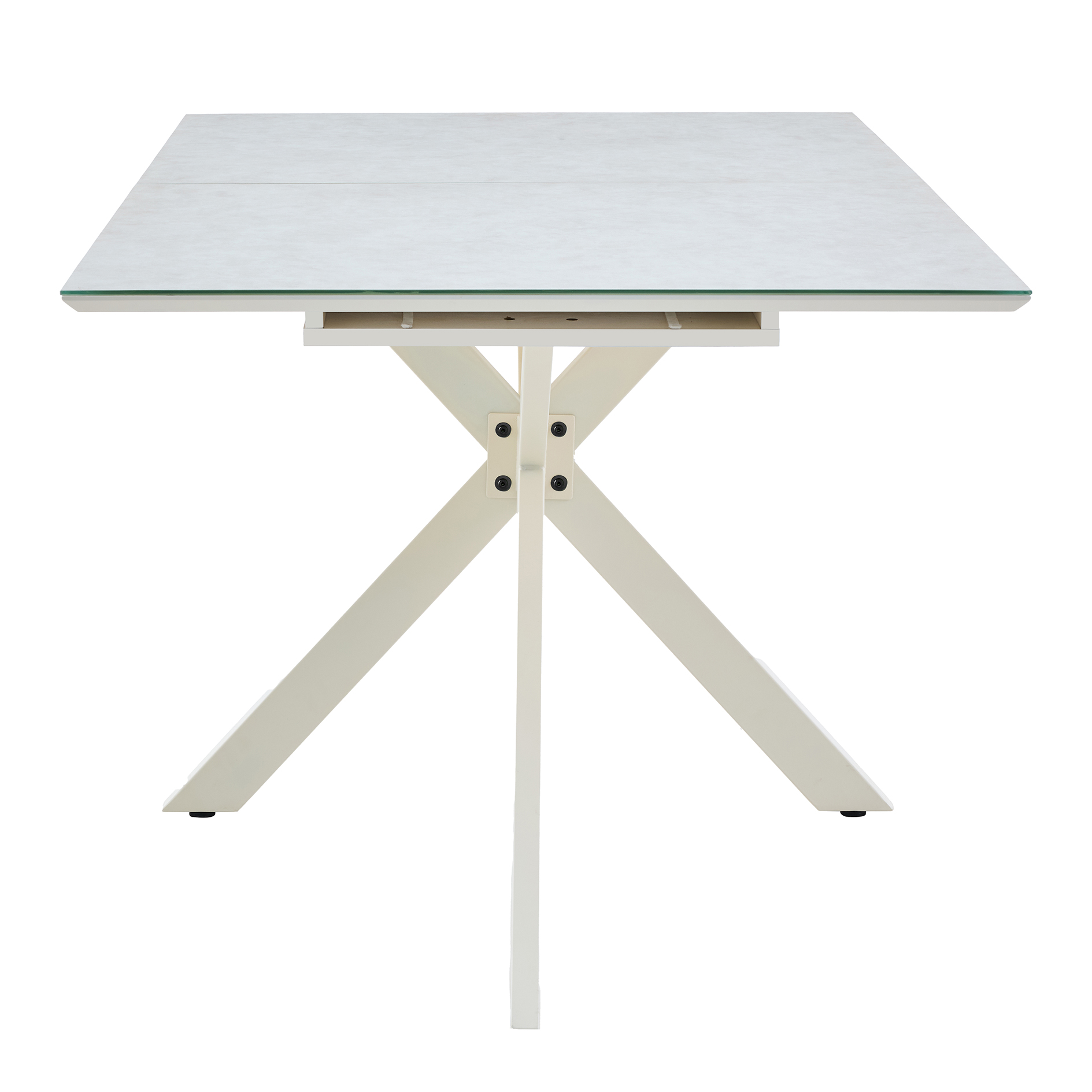  Esstisch - Keramikoptik-beige - ausziehbar bis 180 cm