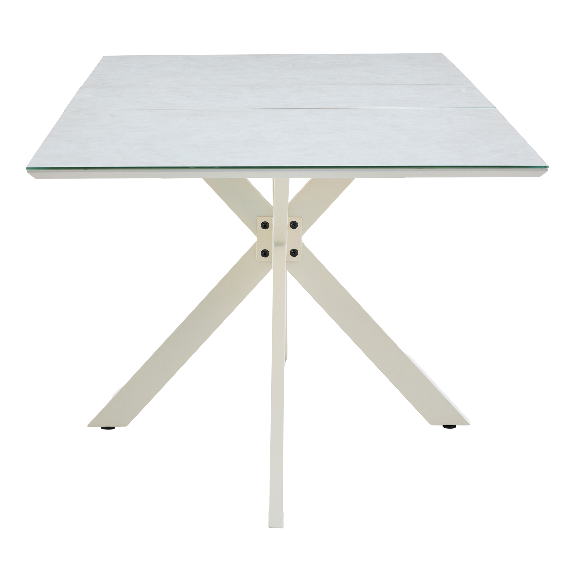  Esstisch - Keramikoptik-beige - ausziehbar bis 180 cm