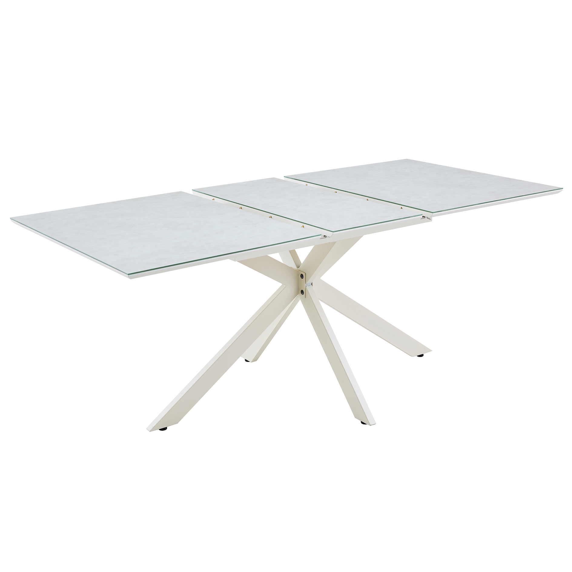  Esstisch - Keramikoptik-beige - ausziehbar bis 180 cm