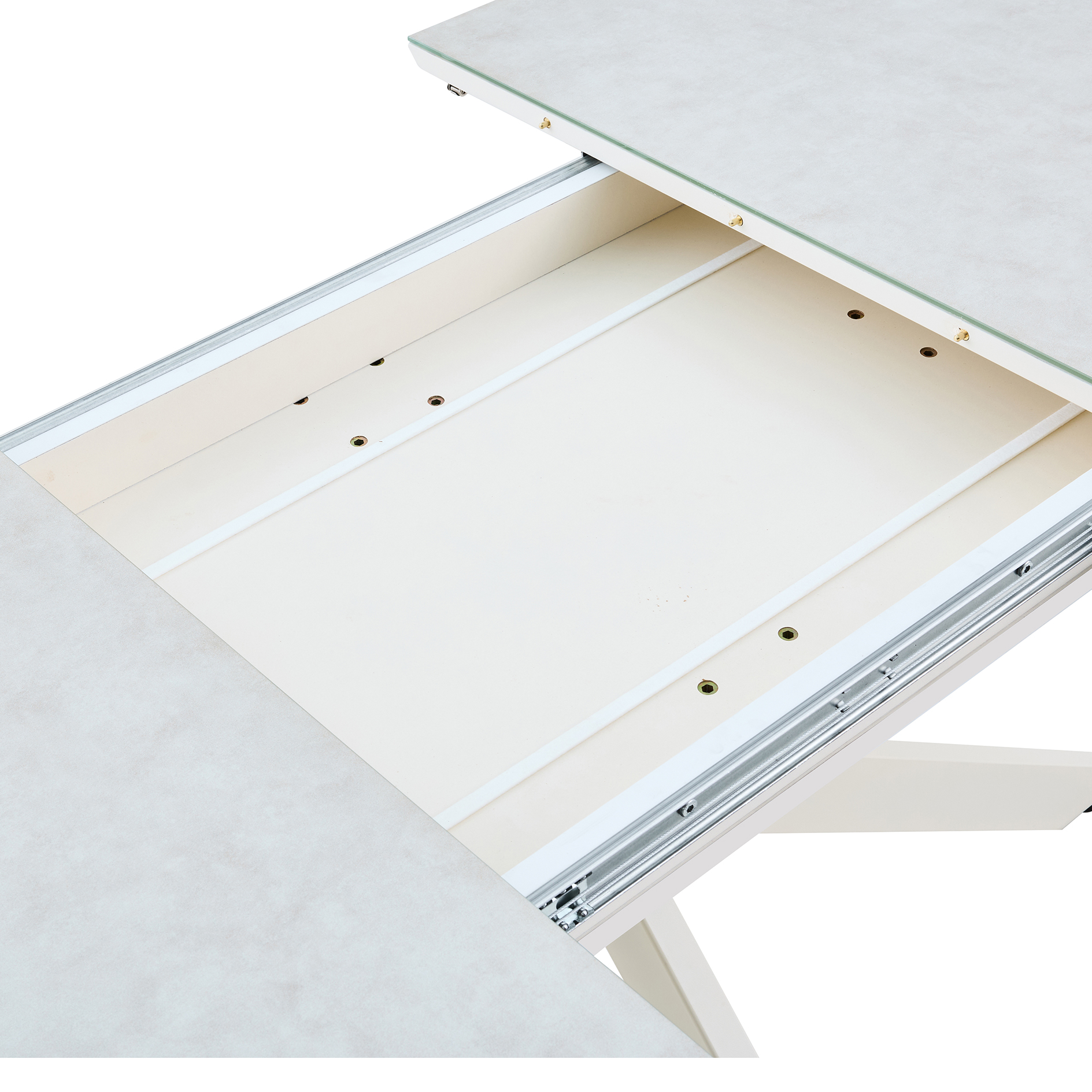  Esstisch - Keramikoptik-beige - ausziehbar bis 180 cm