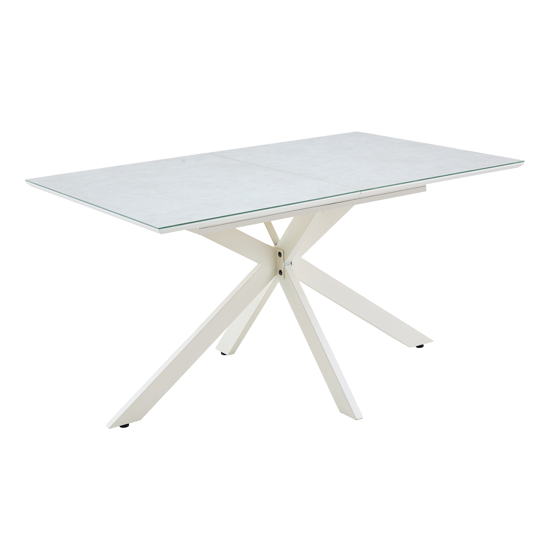  Esstisch - Keramikoptik-beige - ausziehbar bis 180 cm