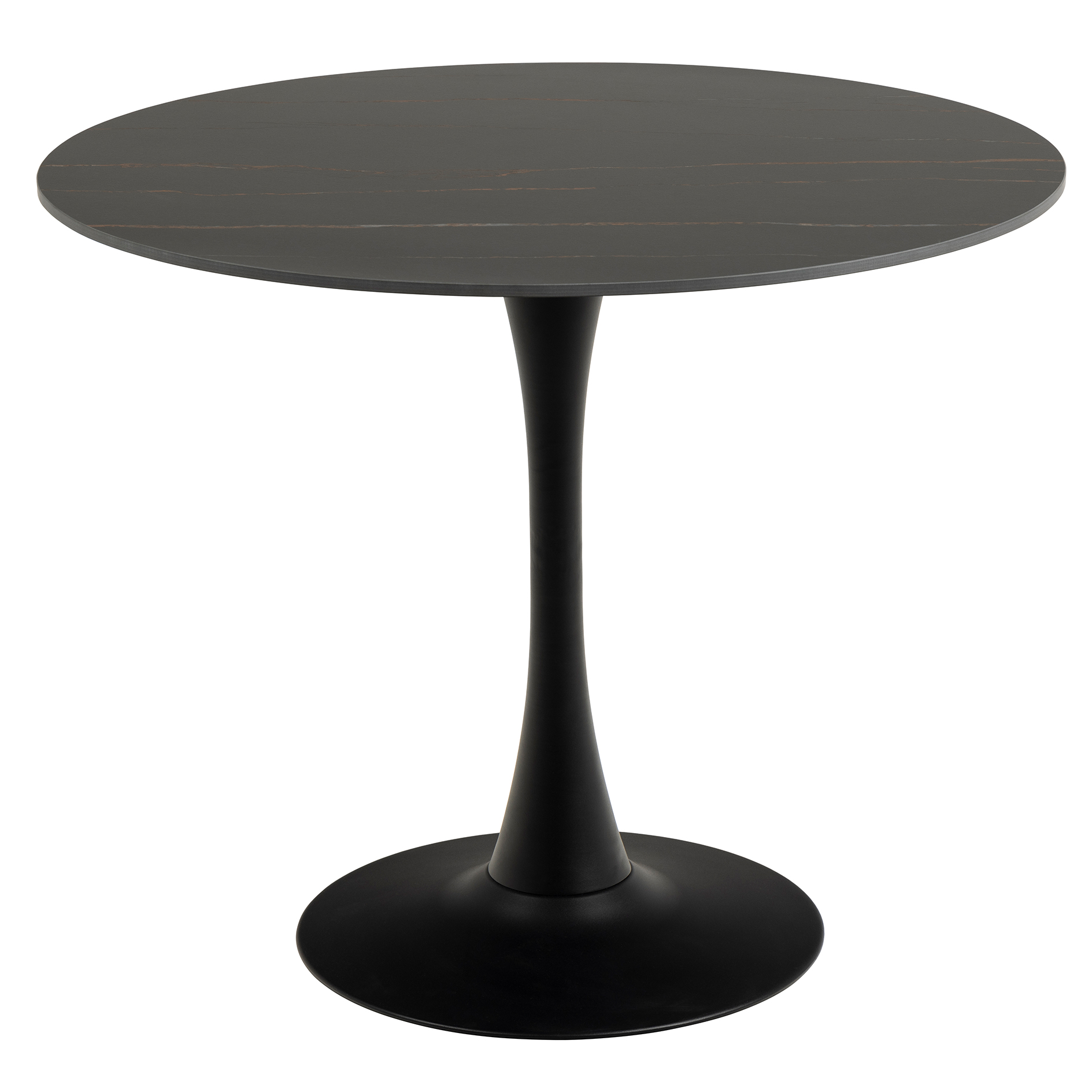 Esstisch MALTA - schwarz - Keramik - Ø 90 cm