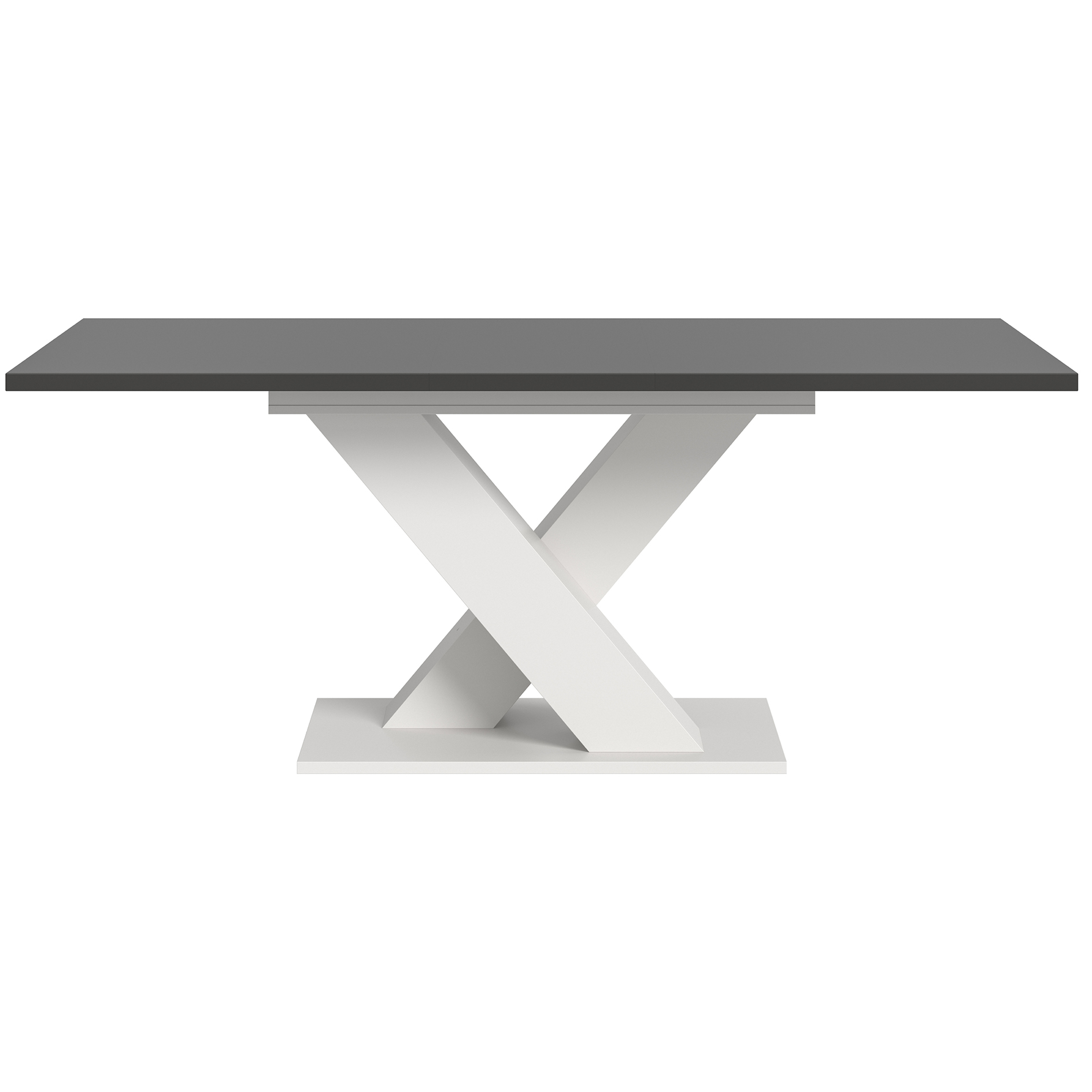 Esstisch MOTION - grau-weiß - ausziehbar - X-Gestell