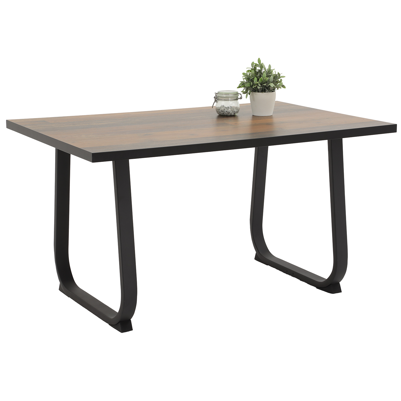 Esstisch - Old Wood Vintage - schwarz - 140x90 cm