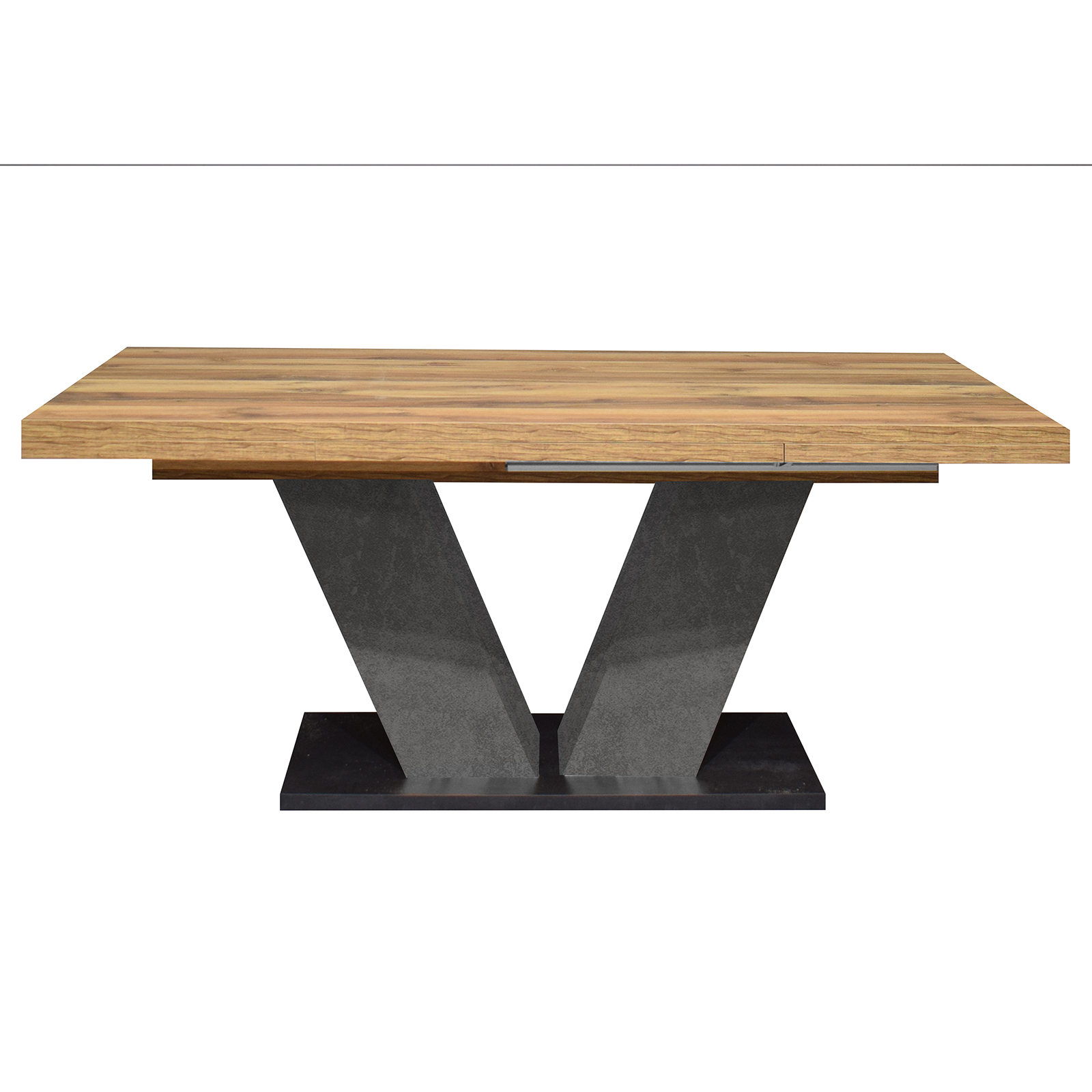 Esstisch - Plankeneiche - graphit - ausziehbar - 160 cm