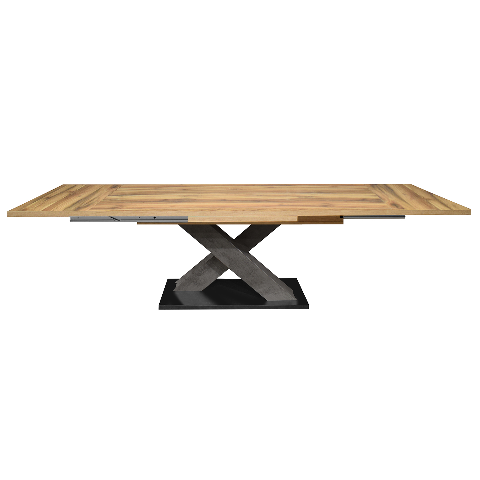 Esstisch - Plankeneiche - graphit - ausziehbar - 180 cm