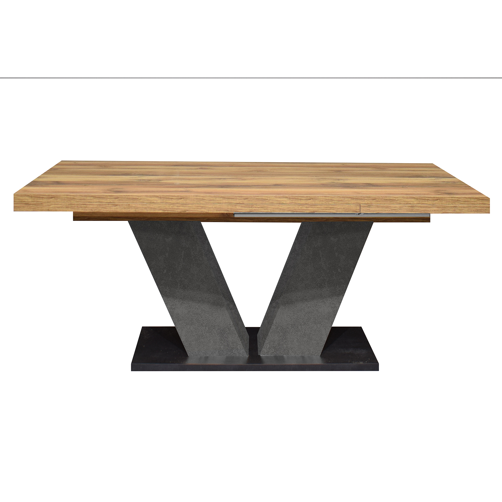 Esstisch - Plankeneiche - graphit - ausziehbar - 180 cm