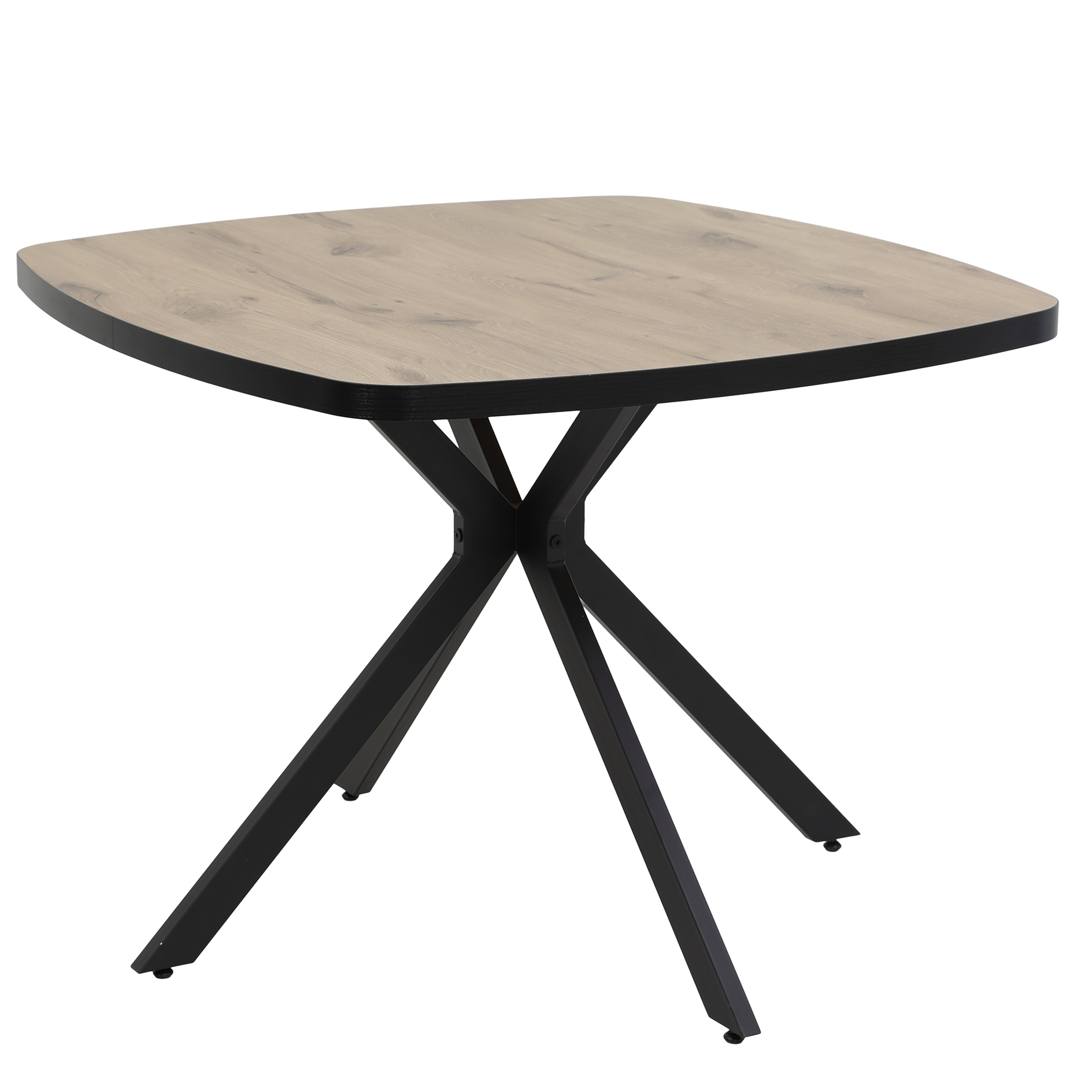 Esstisch - Viking Oak - schwarz - 100x100 cm