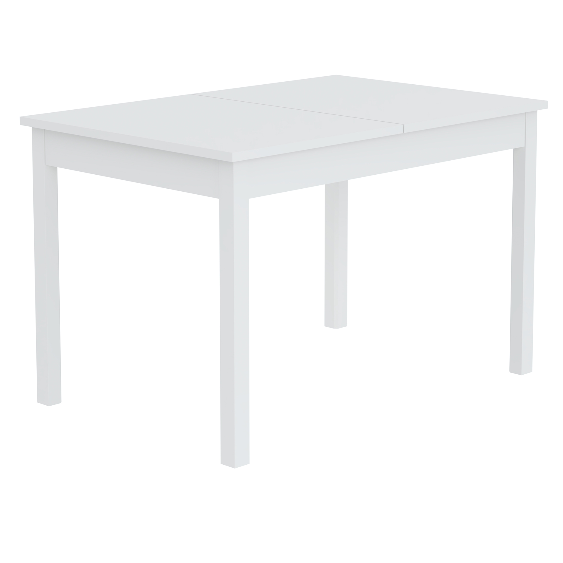 Esstisch - weiß - ausziehbar - 120-160x80 cm