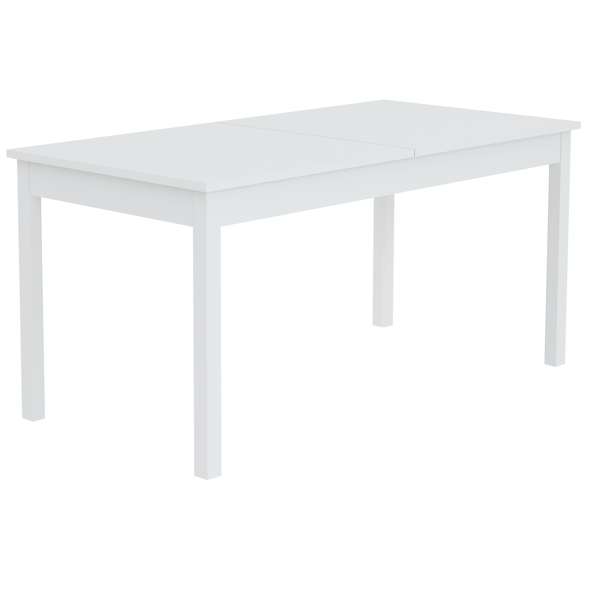 Esstisch - weiß - ausziehbar - 160-230x80 cm