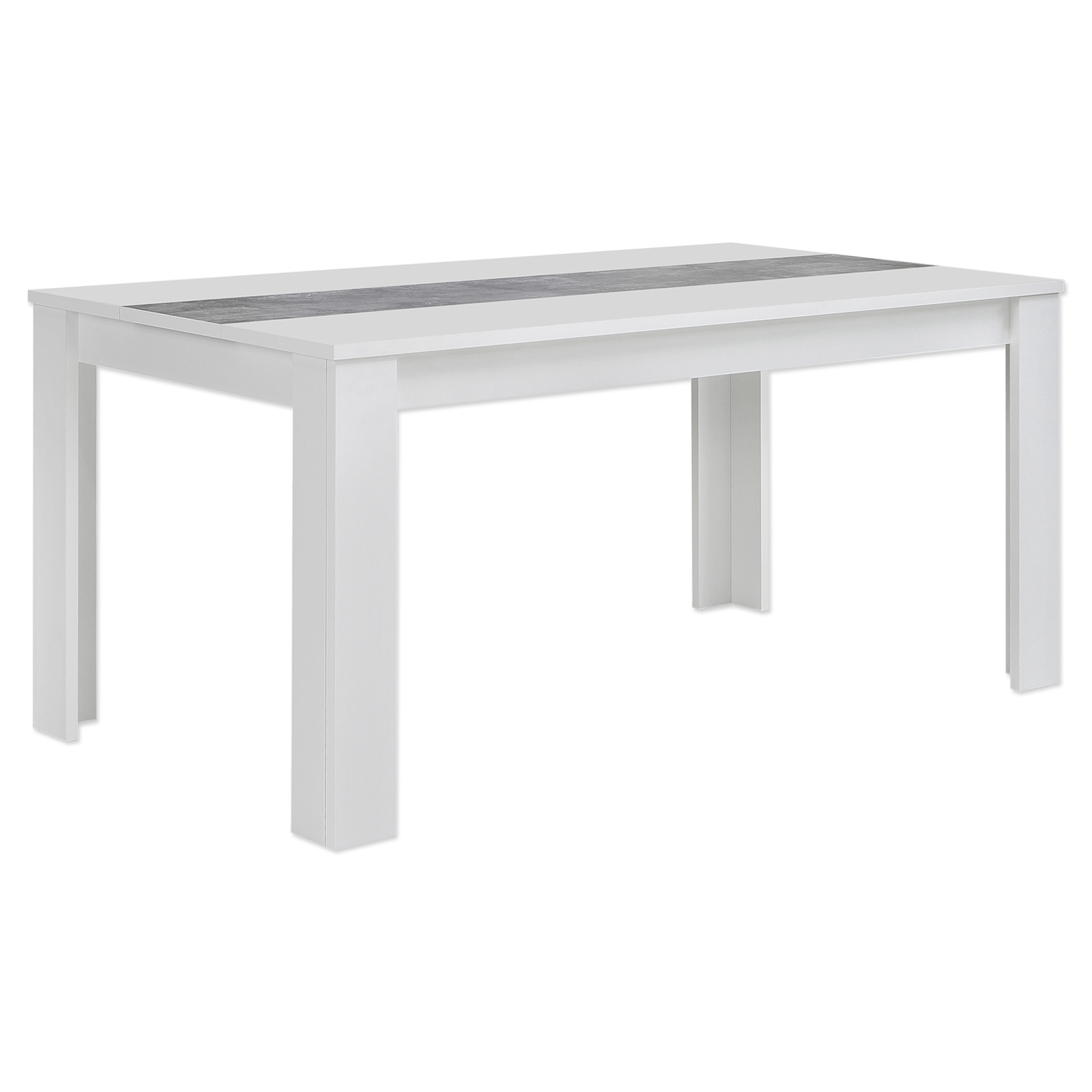Esstisch - weiß - Beton-Optik - 160x90 cm