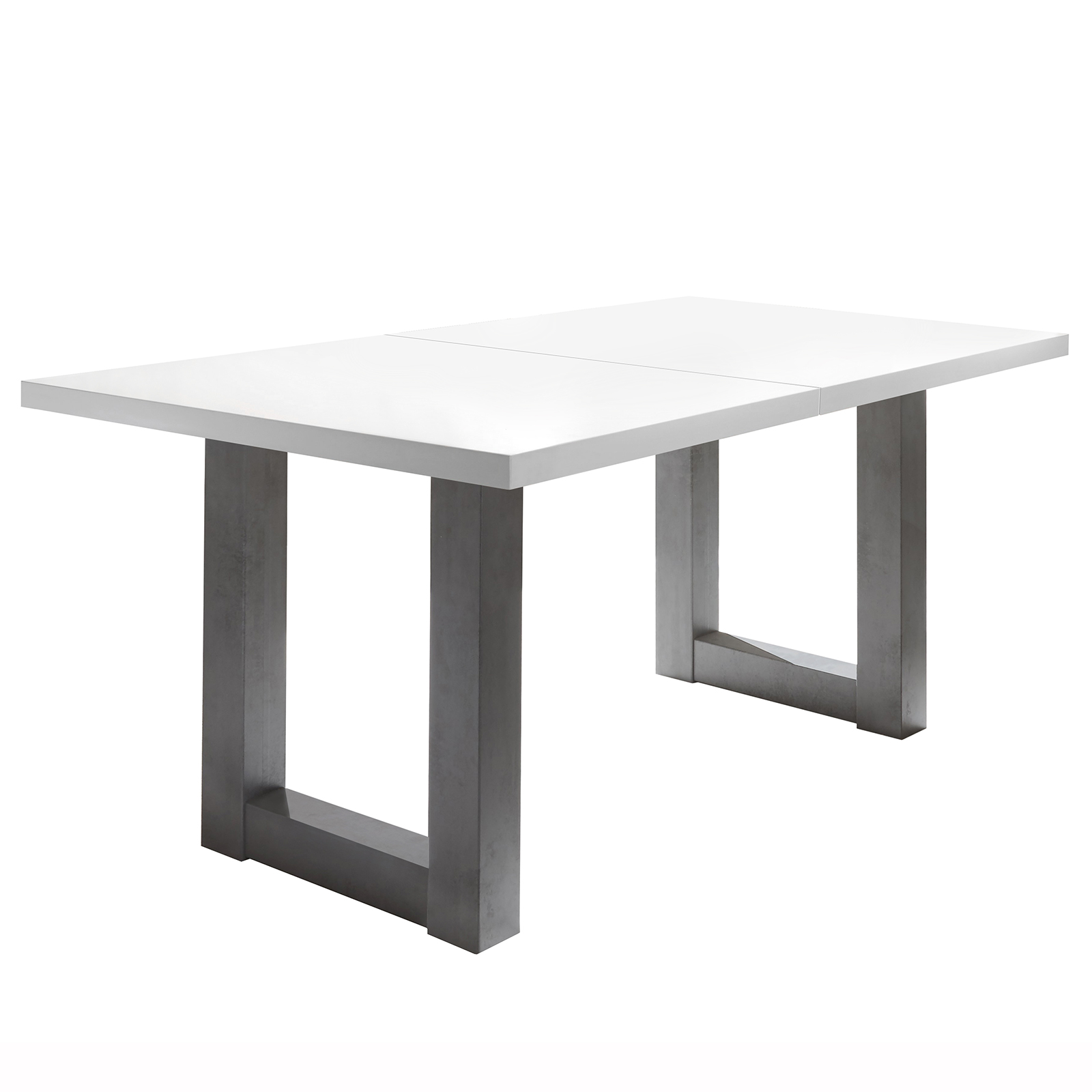 Esstisch - weiß matt - ausziehbar - 160-210 cm