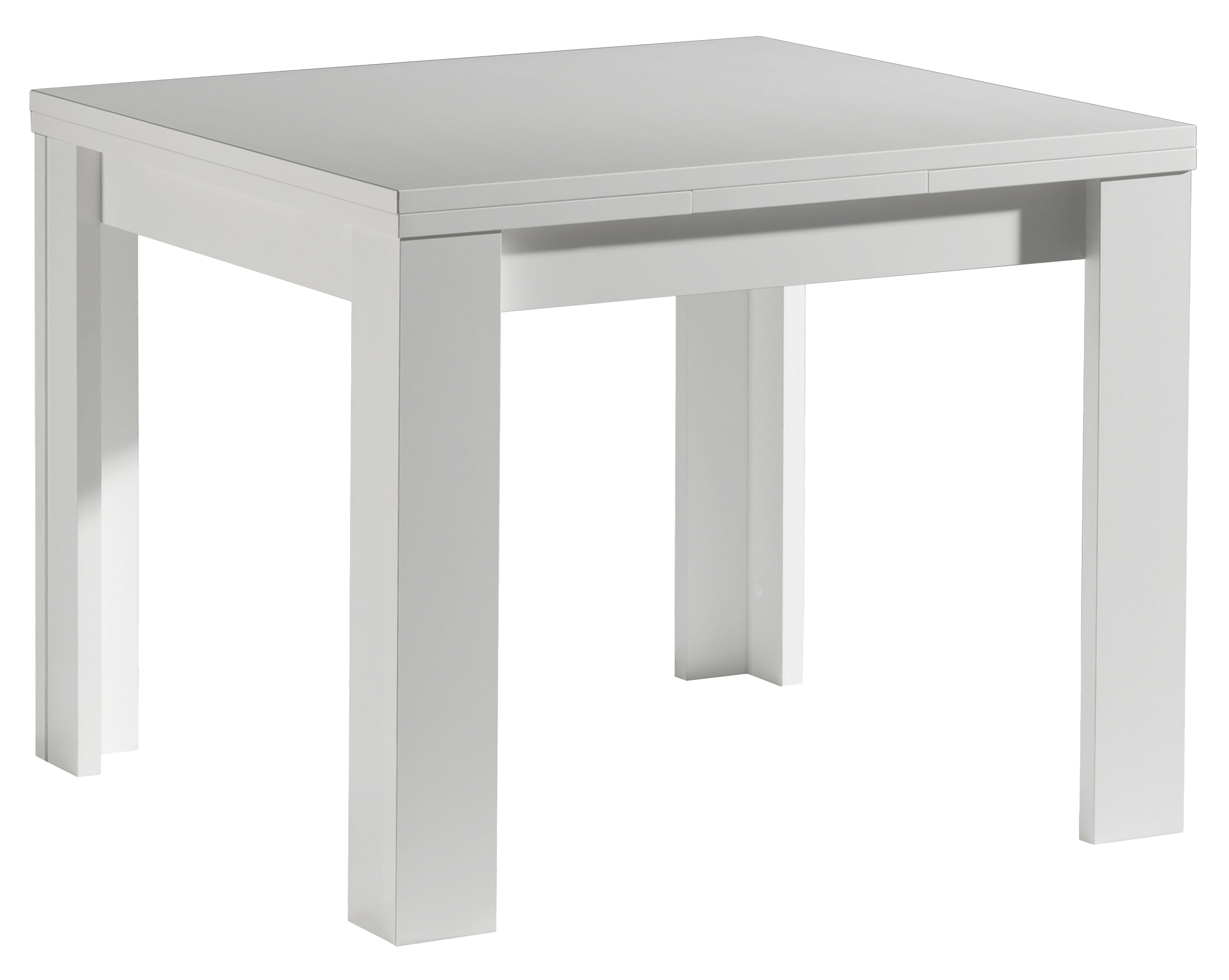 Esstisch - weiß matt - ausziehbar - 80 cm