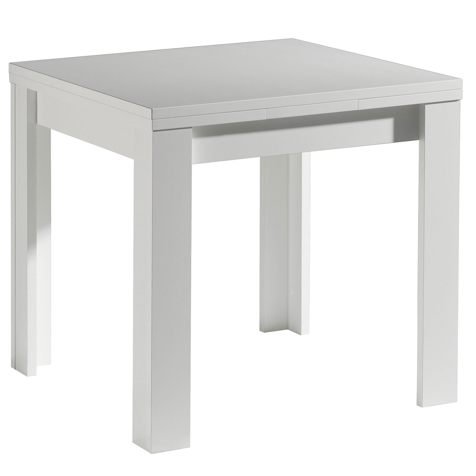 Esstisch - weiß matt - ausziehbar - 80 cm