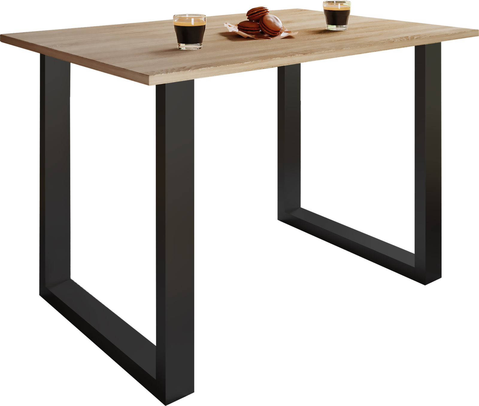 Esstisch XONA - Sonoma Eiche - schwarz - U-Gestell - 110x50 cm