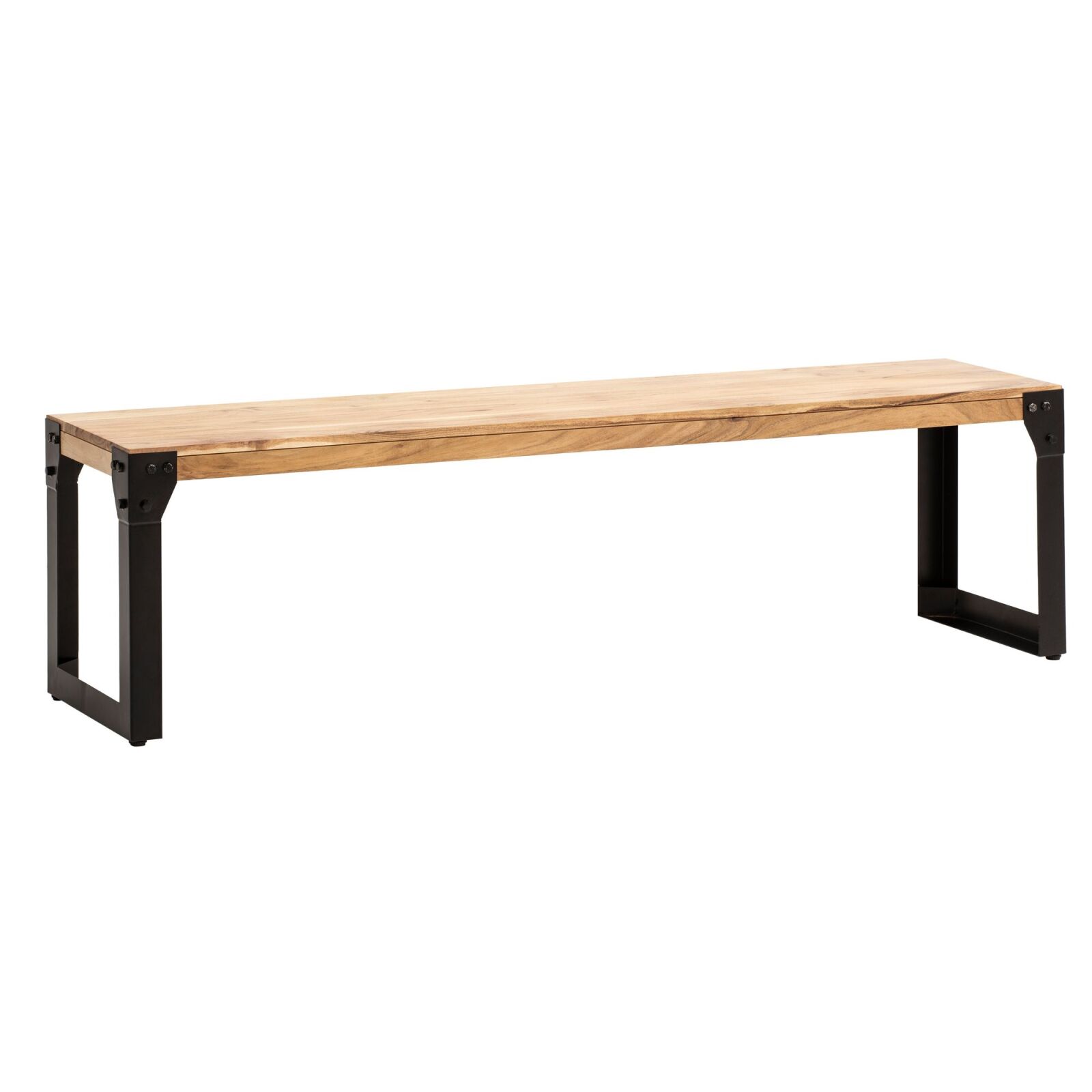 Esszimmerbank - Akazie Massivholz - schwarz - 140 cm