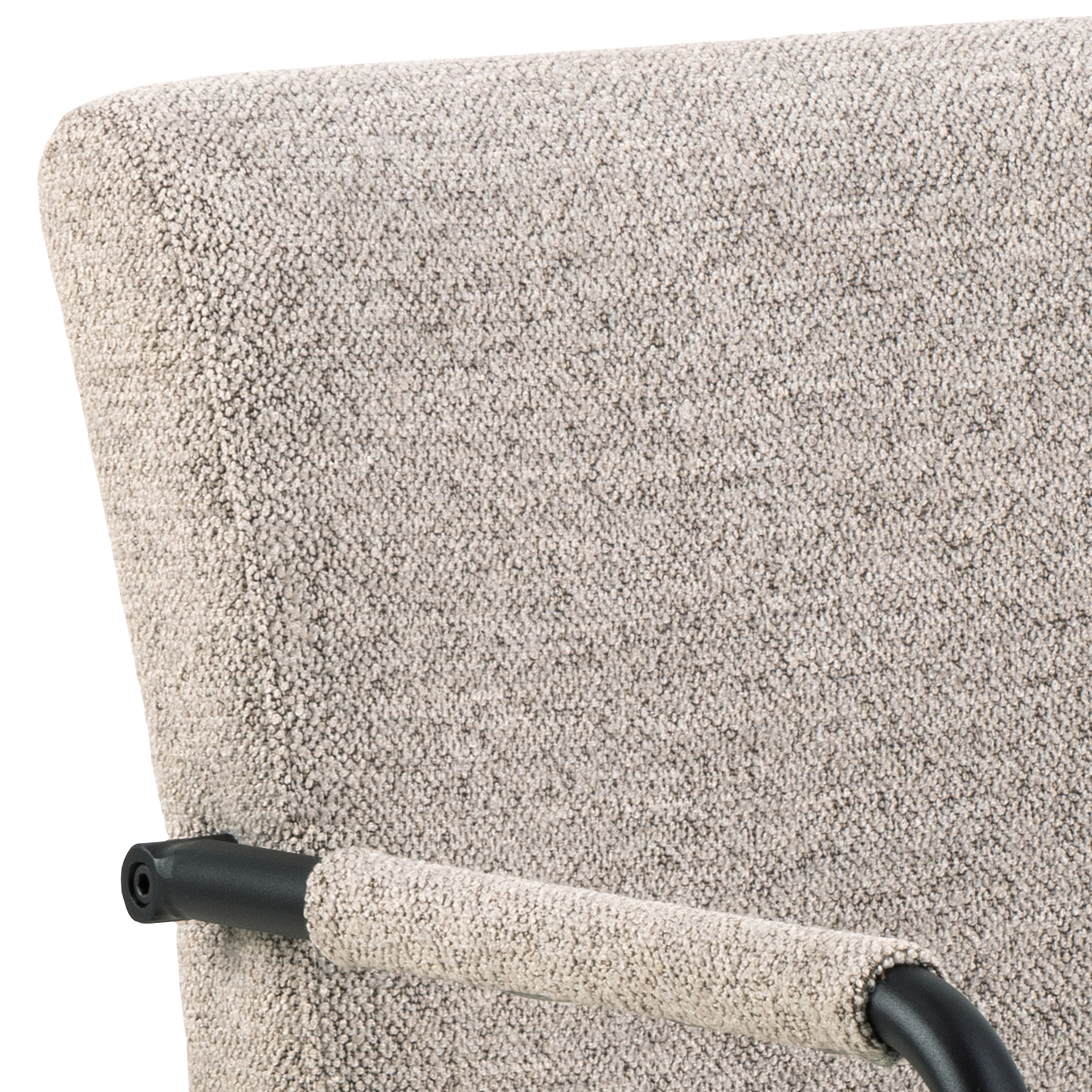 Esszimmerstuhl ADELE  - beige - Bouclé - mit Armlehnen