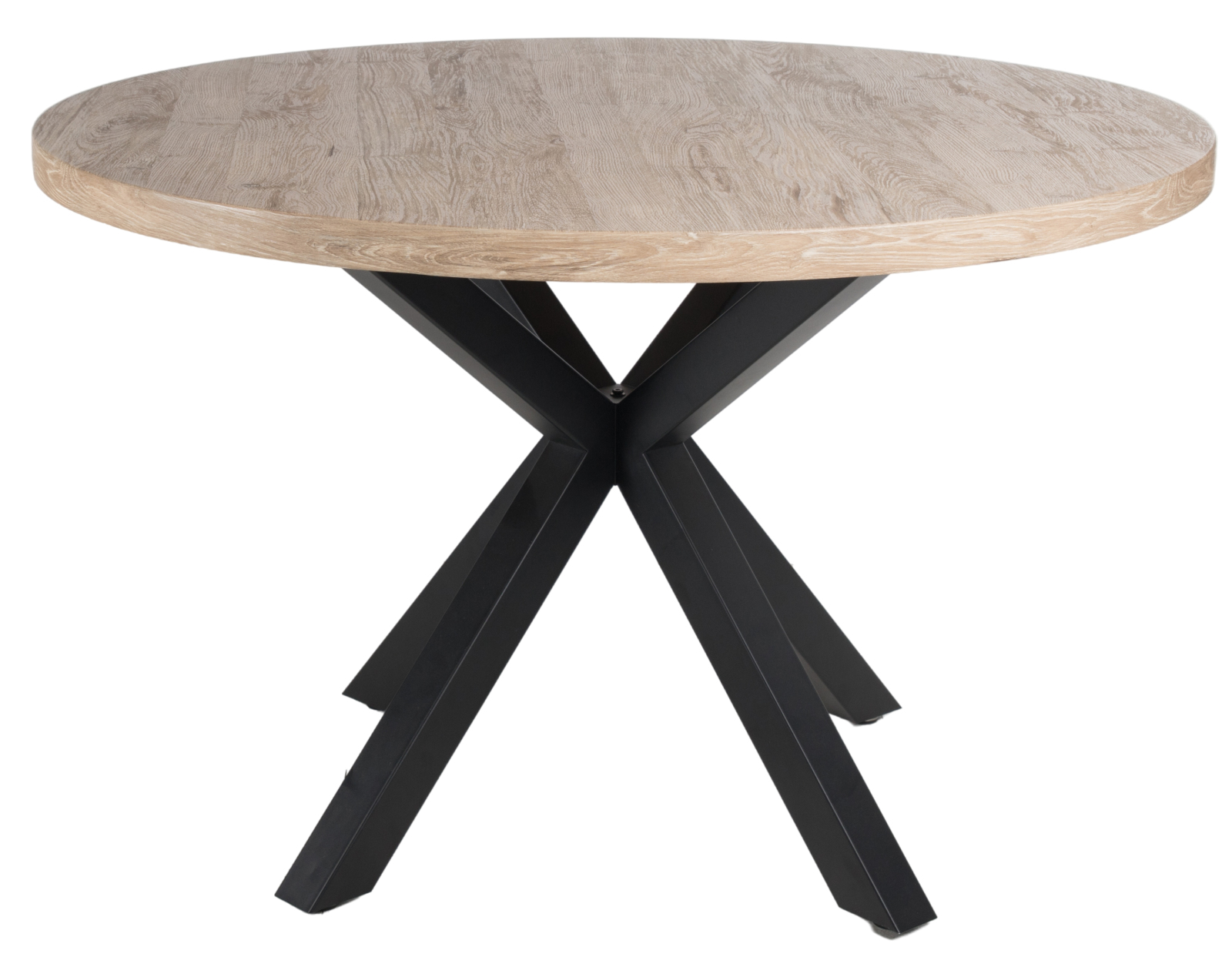 Esszimmertisch - Wildeiche - schwarz - Ø 120 cm