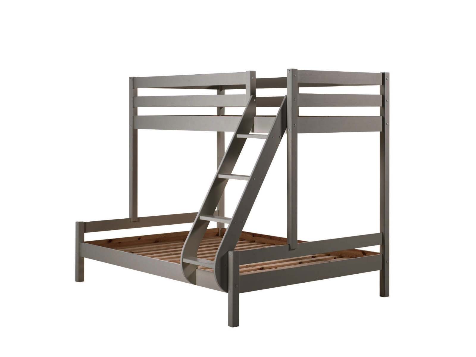 Etagenbett MARTIN - Kiefer massiv grau - 90-140x200 cm