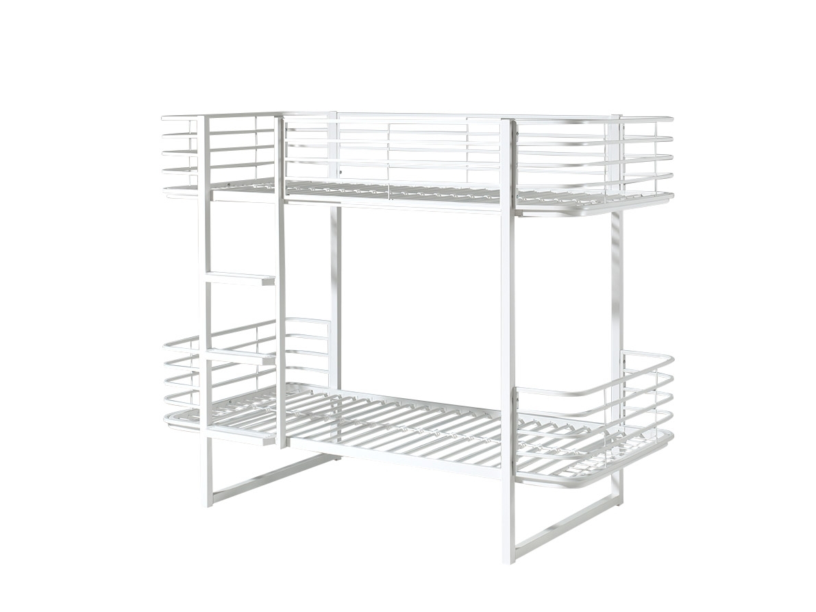 Etagenbett OSCAR - weiß - Metall - 2x 90x200 cm