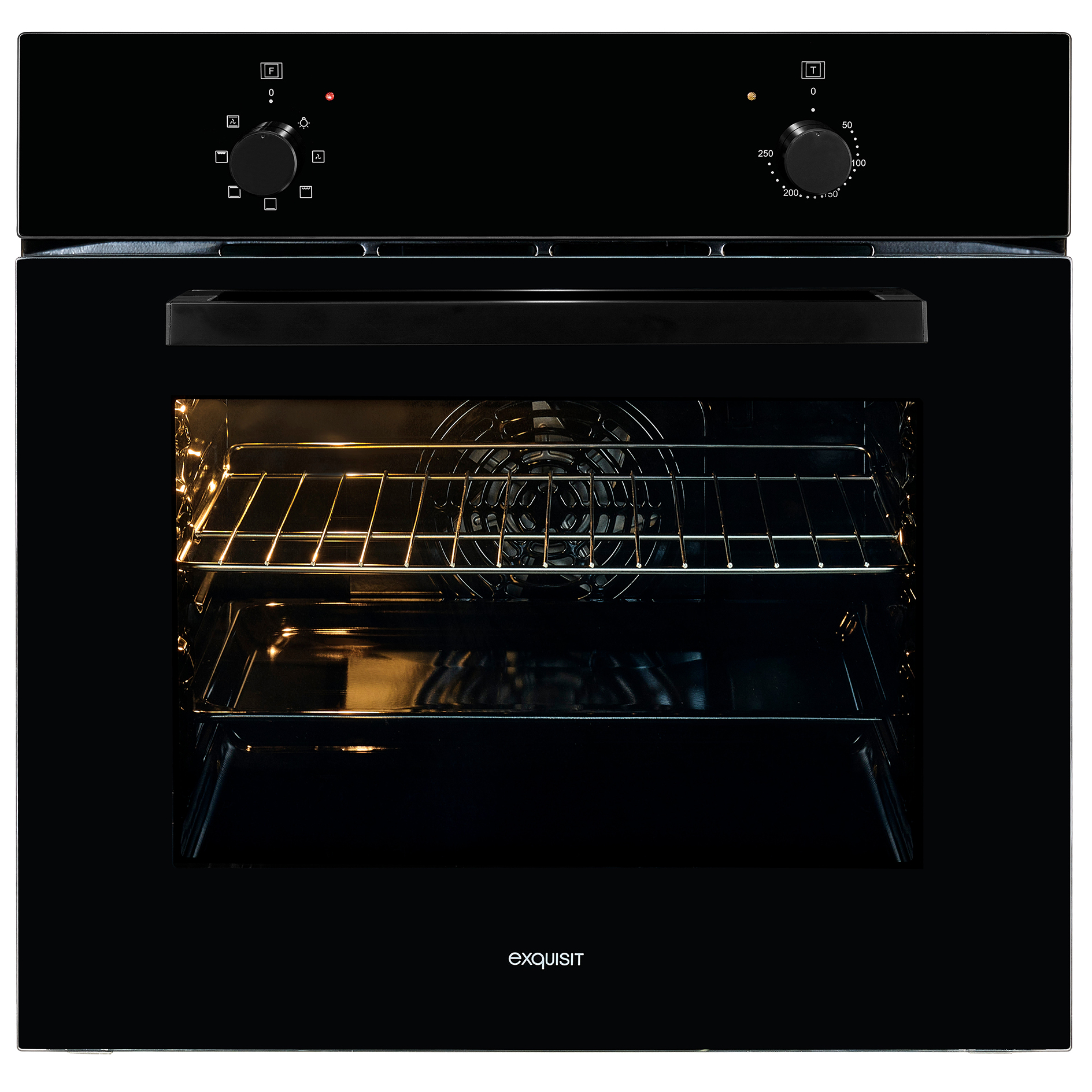 EXQUISIT Einbau-Backofen EBE 255-U-020 - schwarz - A