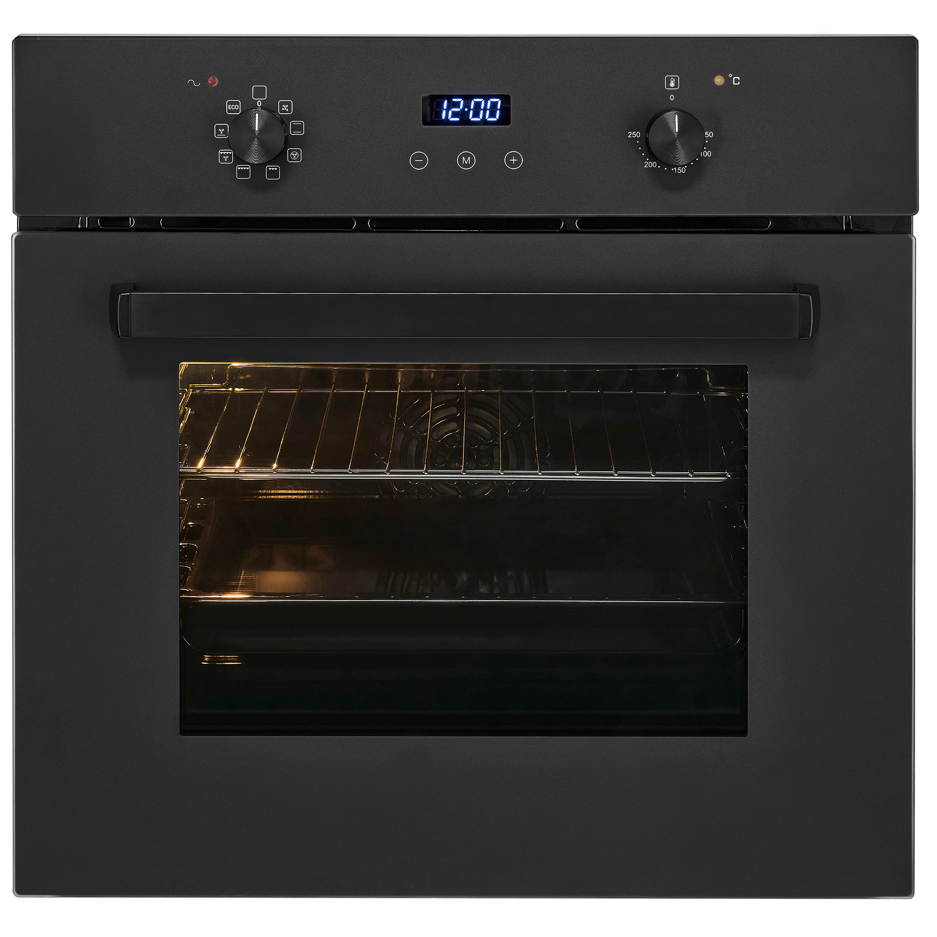 EXQUISIT Einbau-Backofen EBE 367-H-120 - schwarz matt - A
