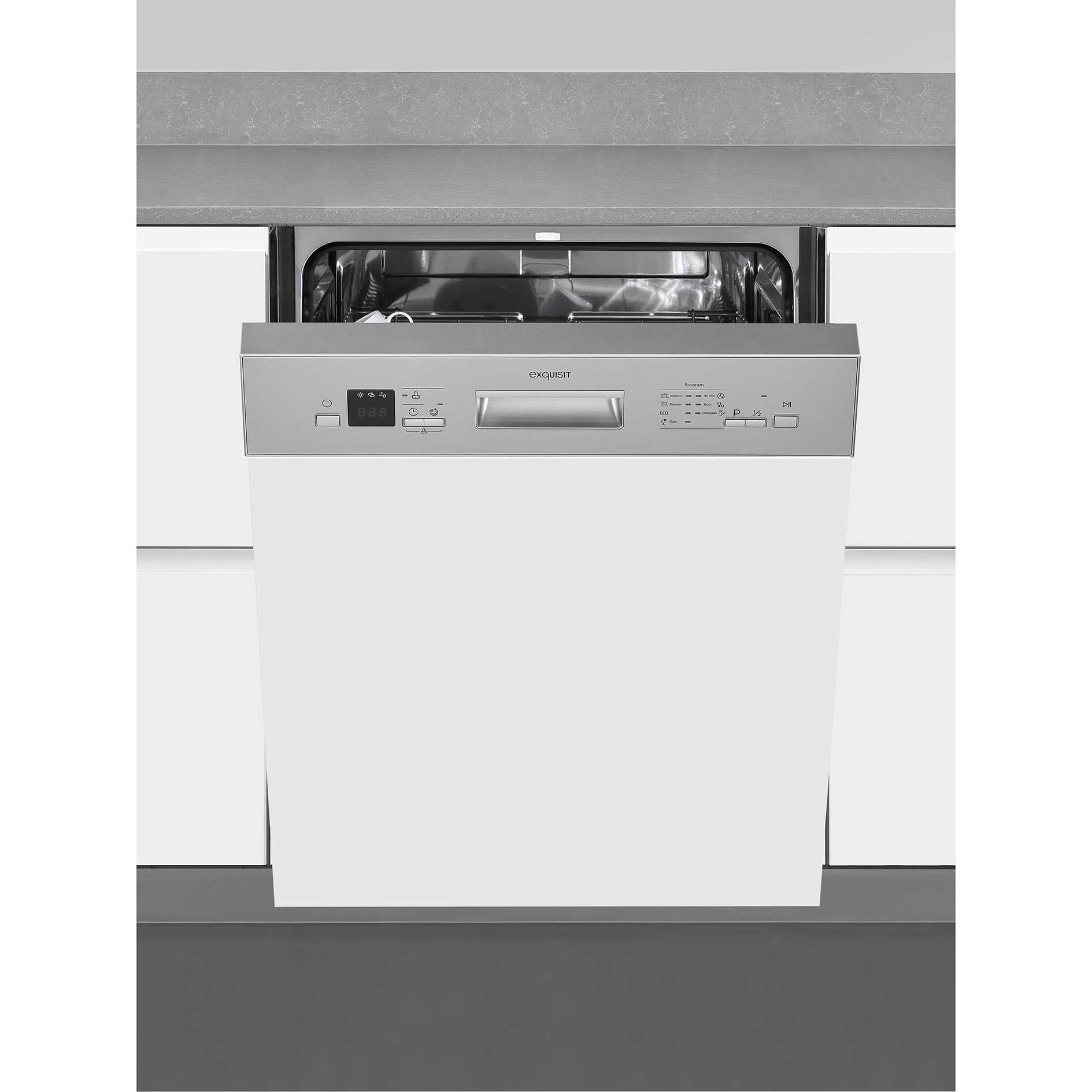 EXQUISIT Einbau-Geschirrspüler EGSP 6312-EB-030E - teilintegriert - E
