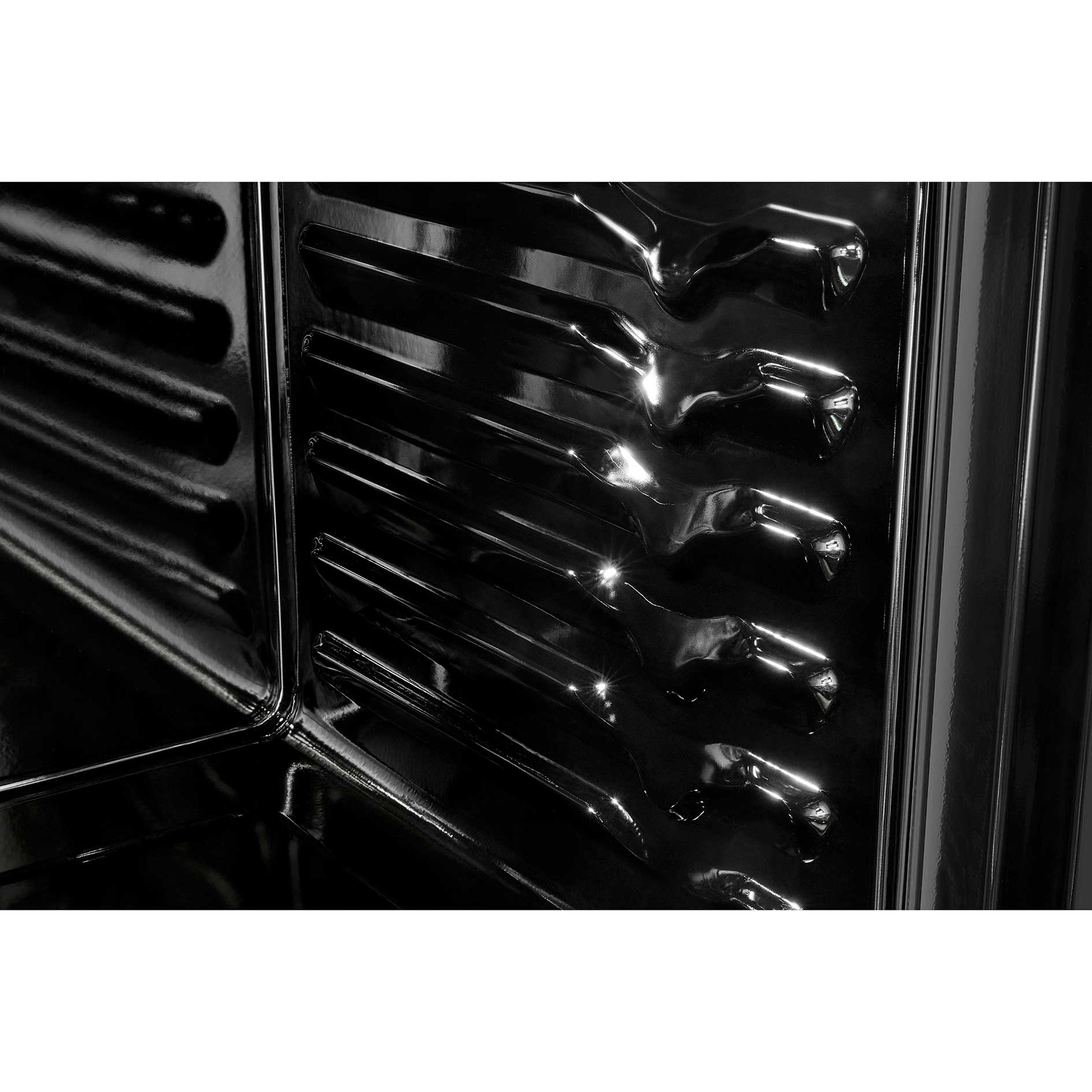 EXQUISIT Einbau-Herdset EHE 146-120 - Edelstahl-schwarz - A