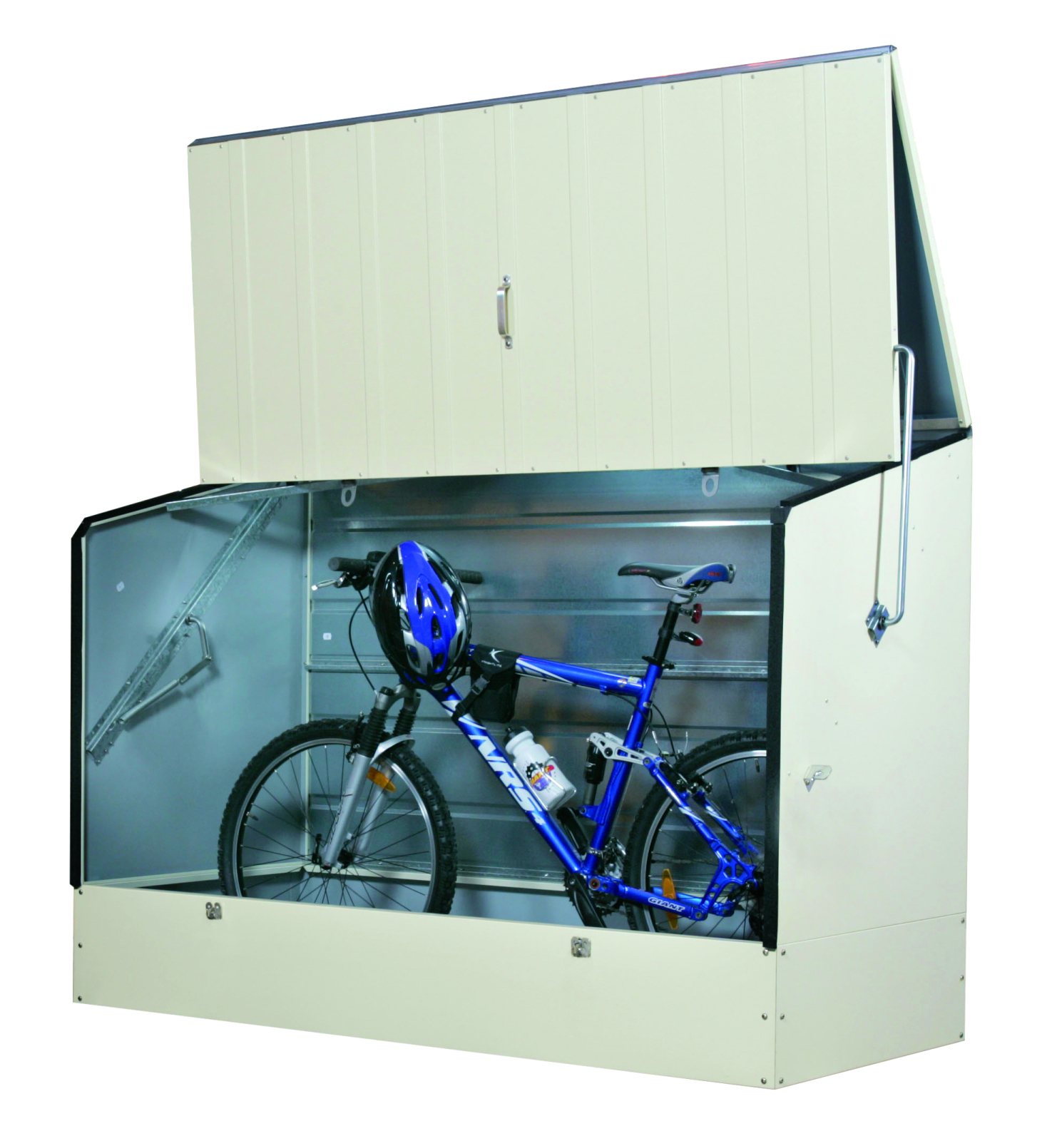 Fahrradbox hellbeige bis zu 3 Fahrradern 196 cm