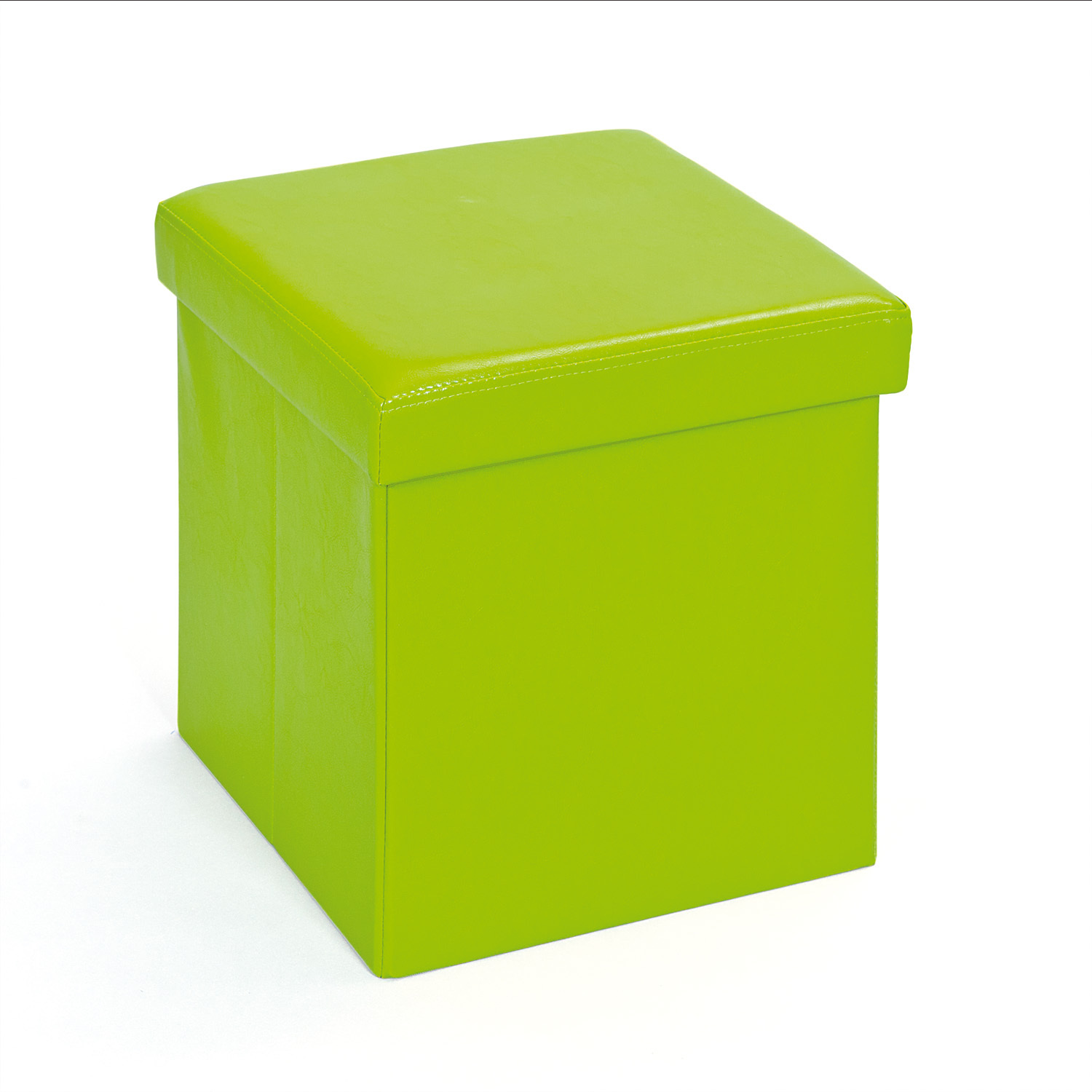 Faltbox SETTI - grün - Kunstleder - mit Sitzpolster - 32 Liter