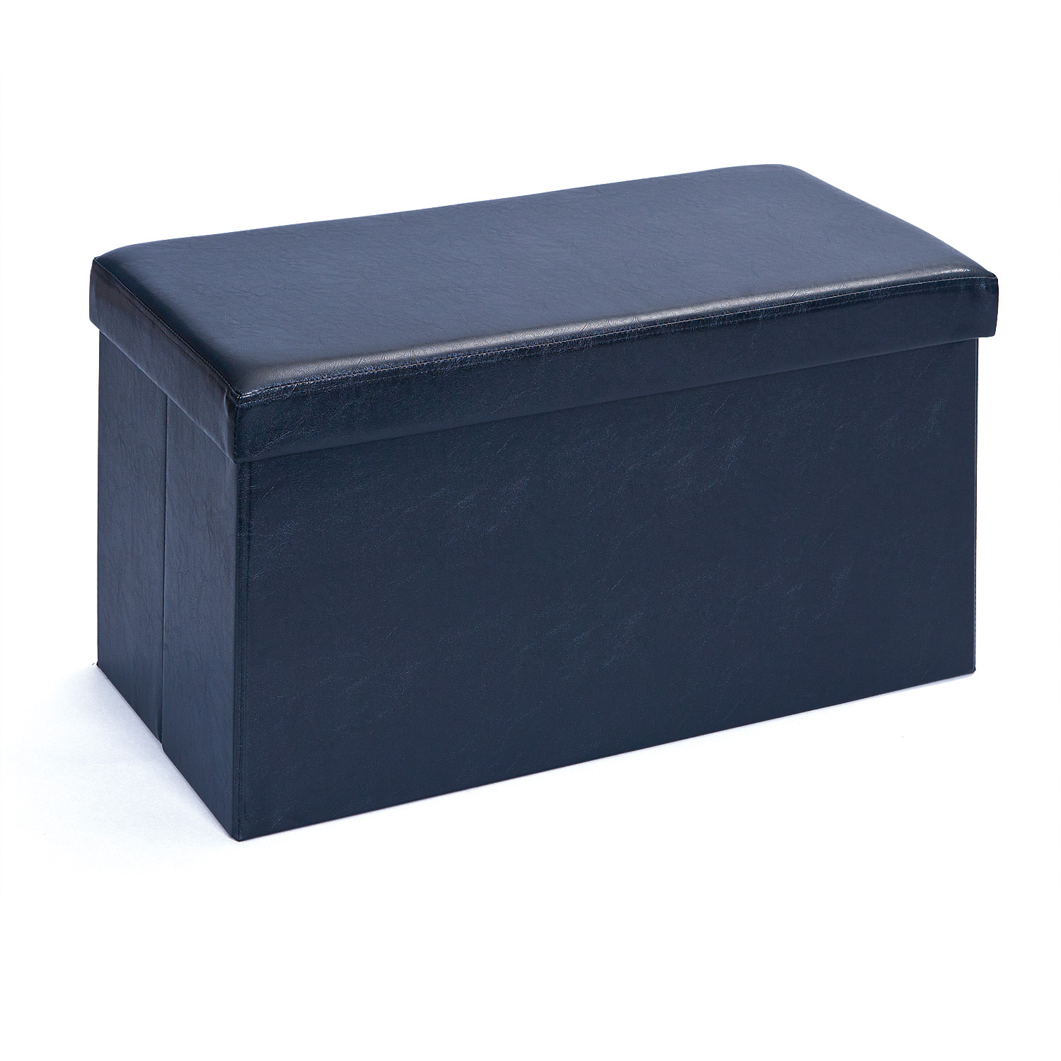 Faltbox SETTO - schwarz - Kunstleder - mit Sitzpolster - 110 Liter