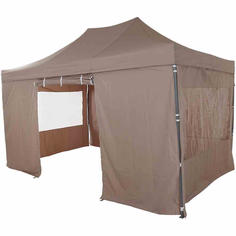 Faltpavillon ALLROUNDER - taupe - rechteckig - 300x450cm