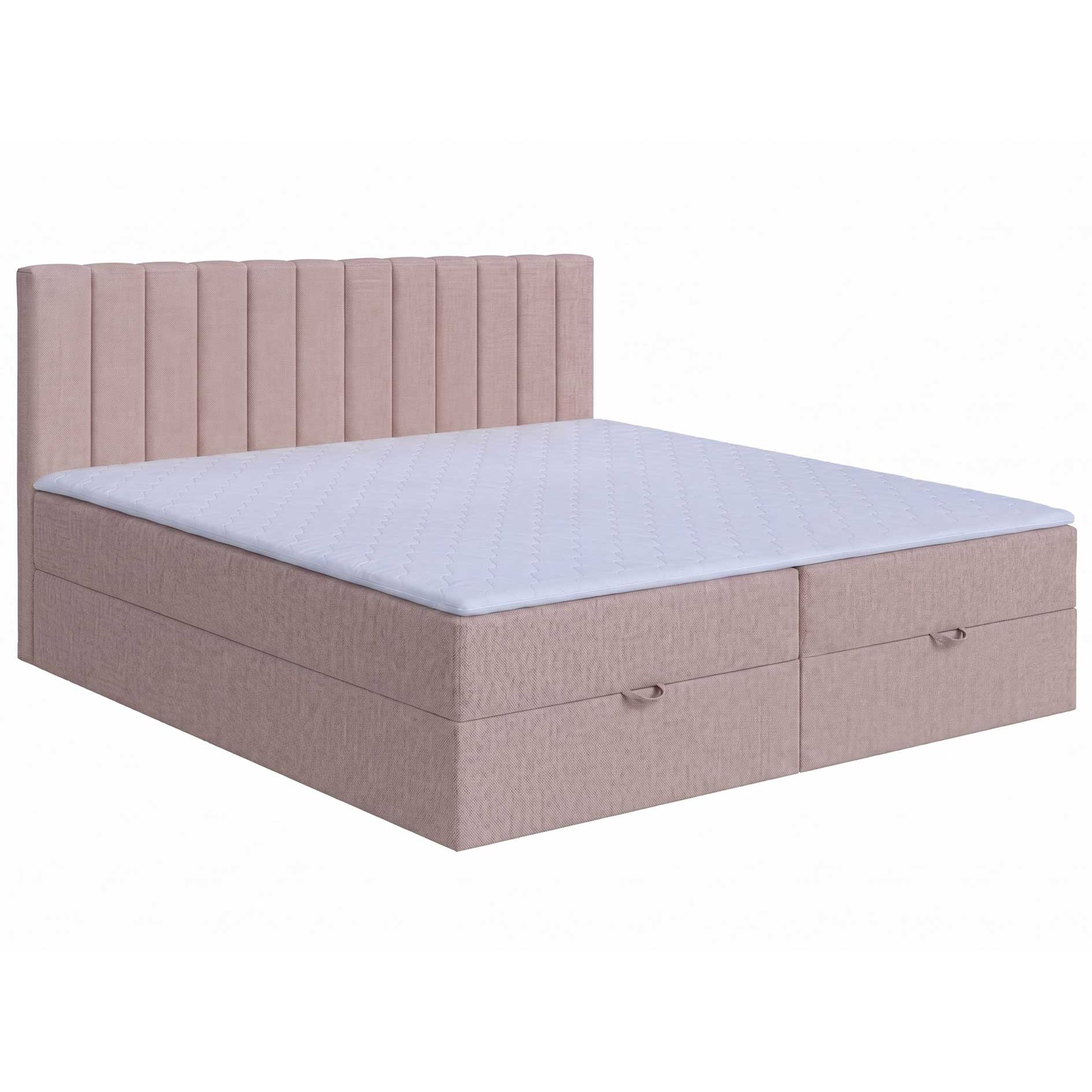 Familien-Boxspringbett - flamingo - H3 - inklusive Topper - 240x200 cm