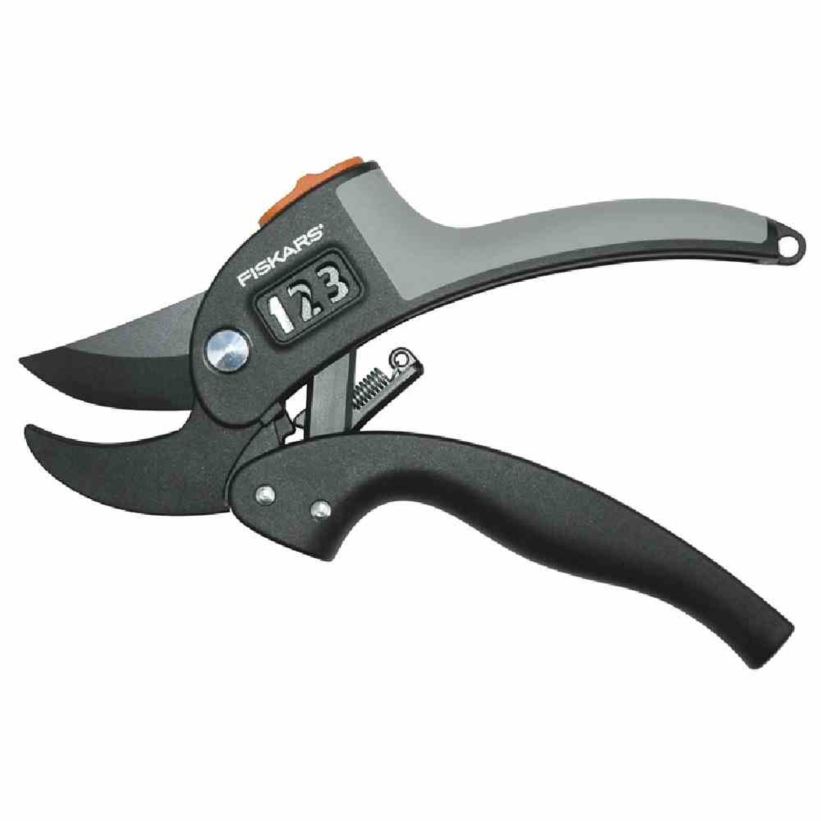 Fiskars Amboss Gartenschere PowerStep - schwarz - 18 cm