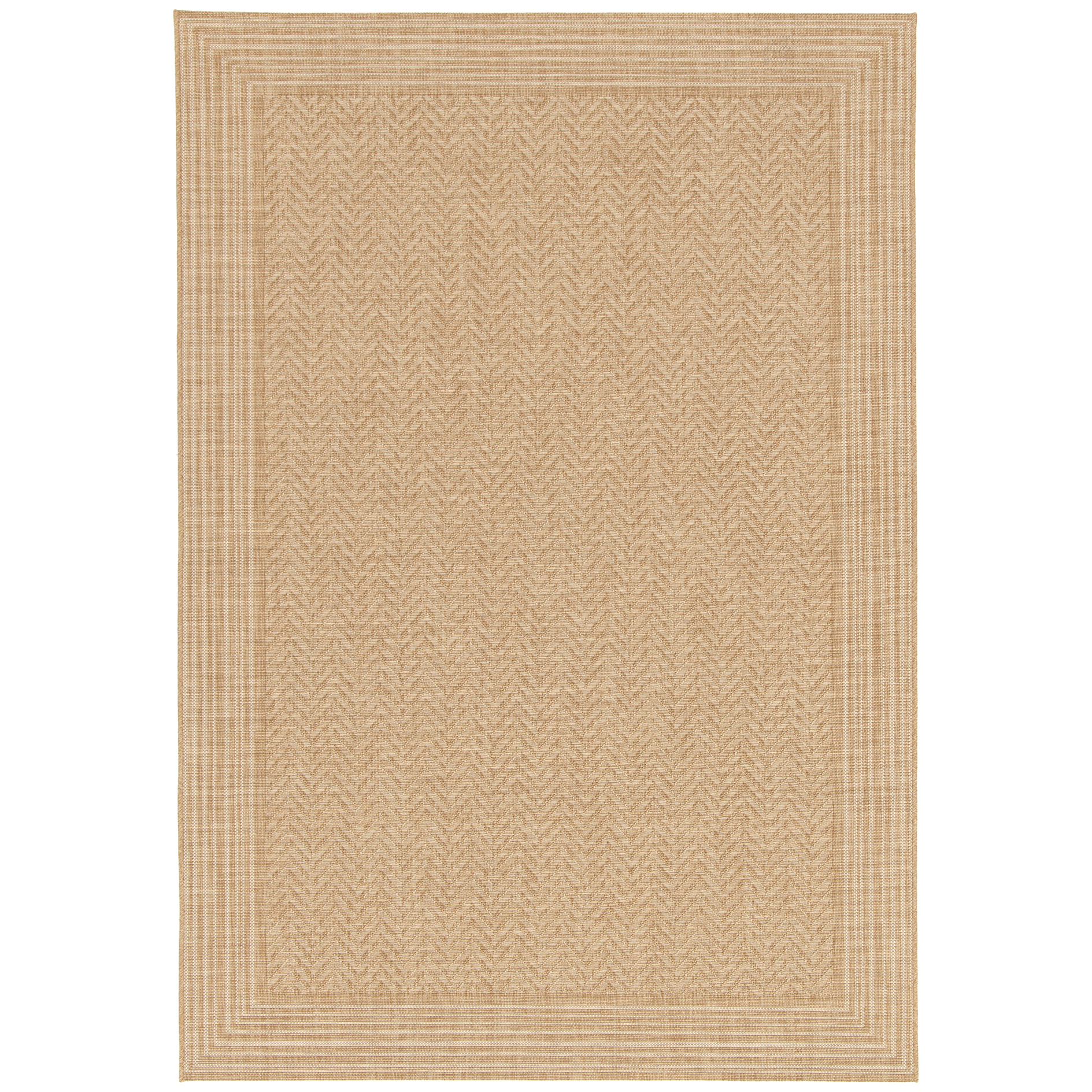 Flachgewebeteppich - naturfarben - Sisal-Look - 80x150 cm