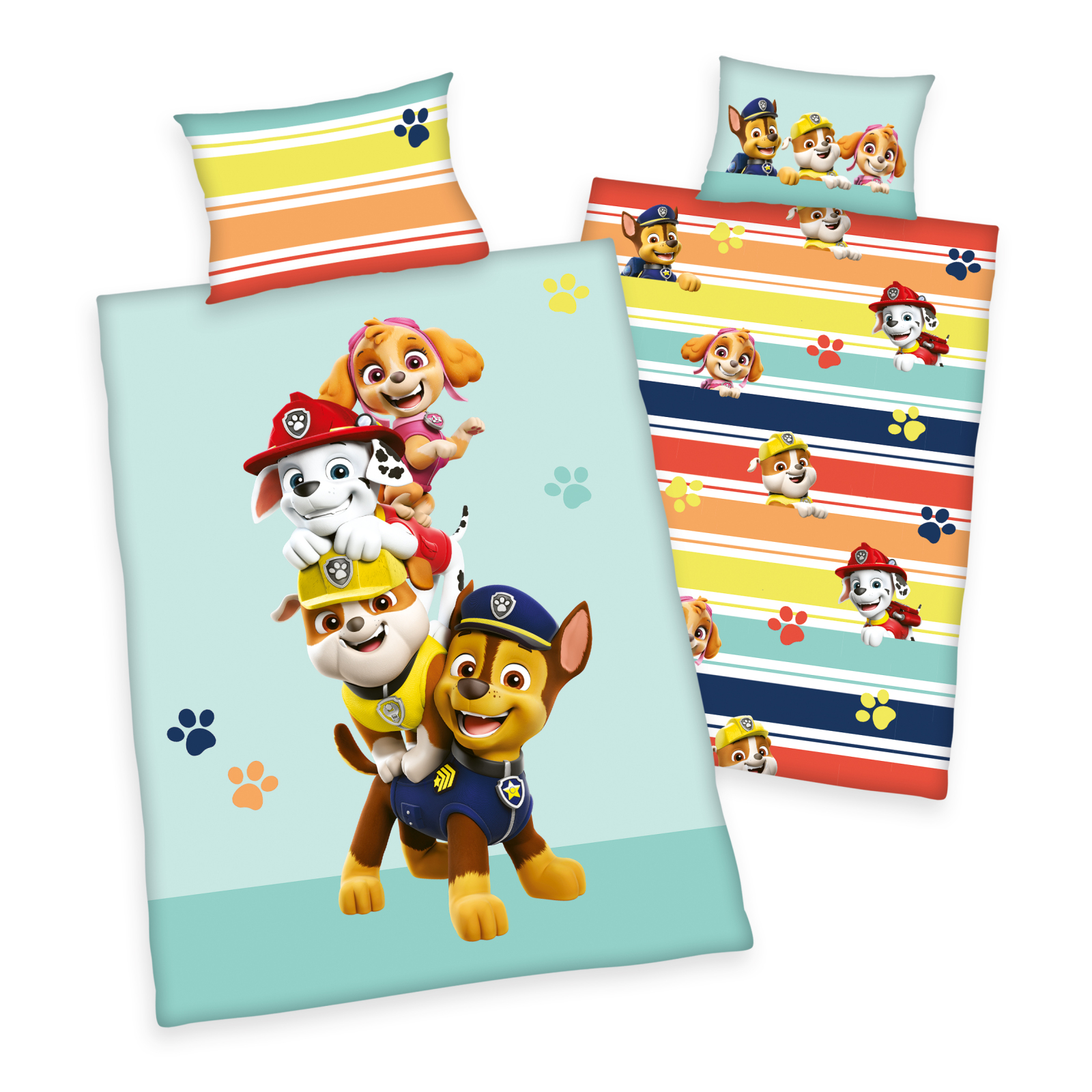 Flanell-Bettwäsche PAW PATROL - bunt - 100x135 cm