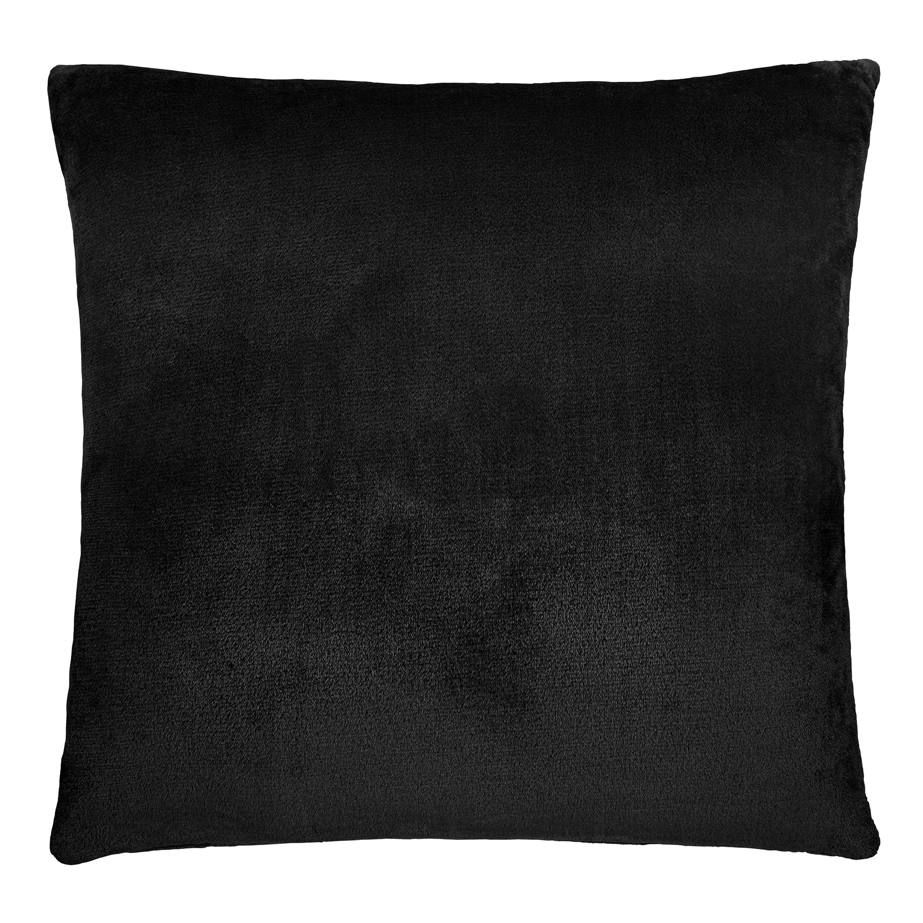 Flanellkissen - schwarz - 60x60 cm