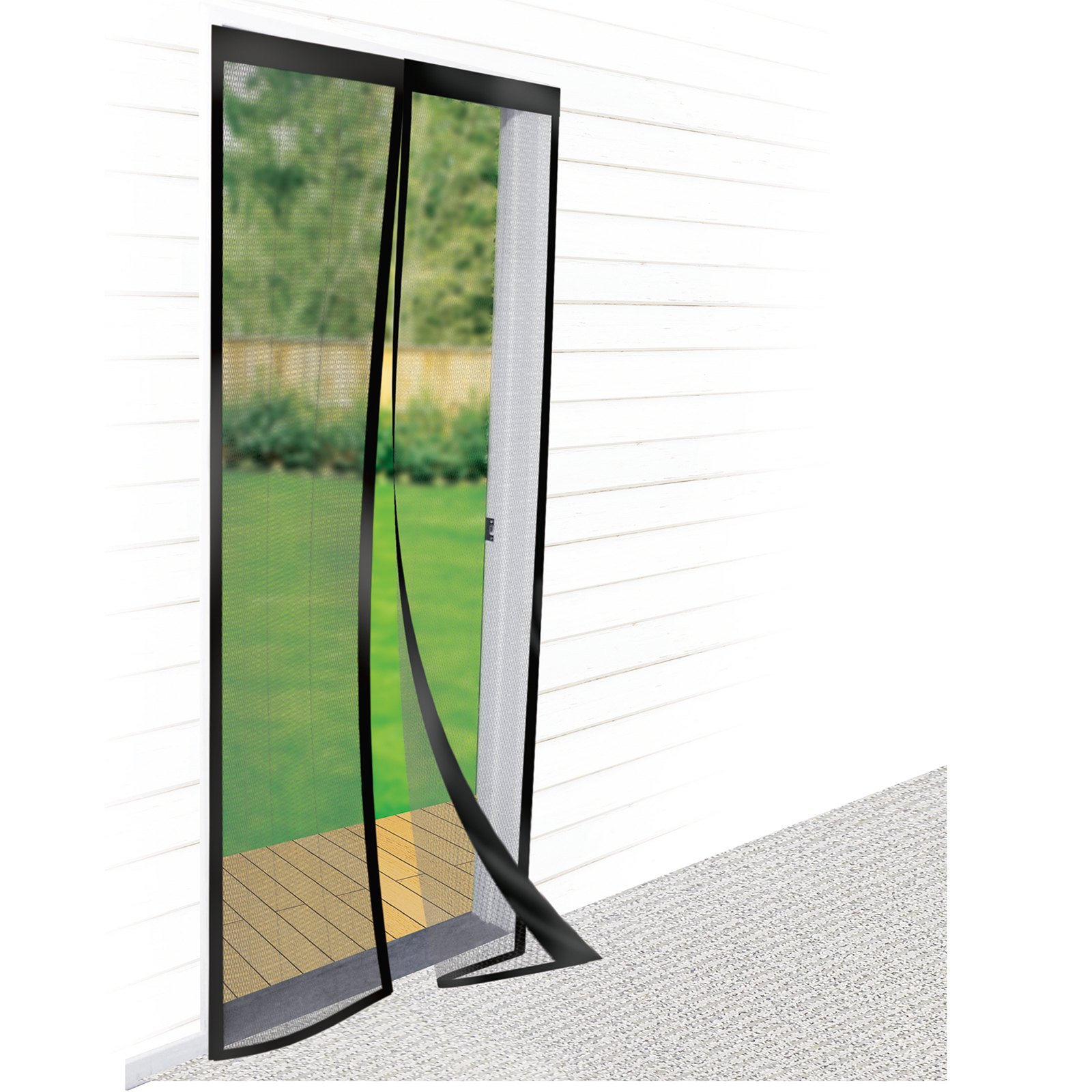 Fliegengitter-Türvorhang - anthrazit - 100x220 cm