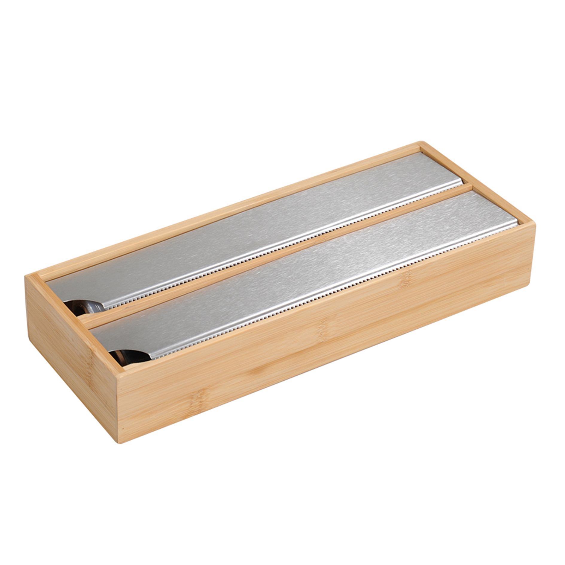 Folienspender - braun-silber - Bambus | Online bei ROLLER kaufen