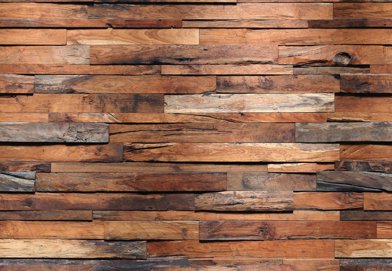 Fototapete DESIGNWALLS 2.0 - braun - Holz - 2,5 Meter