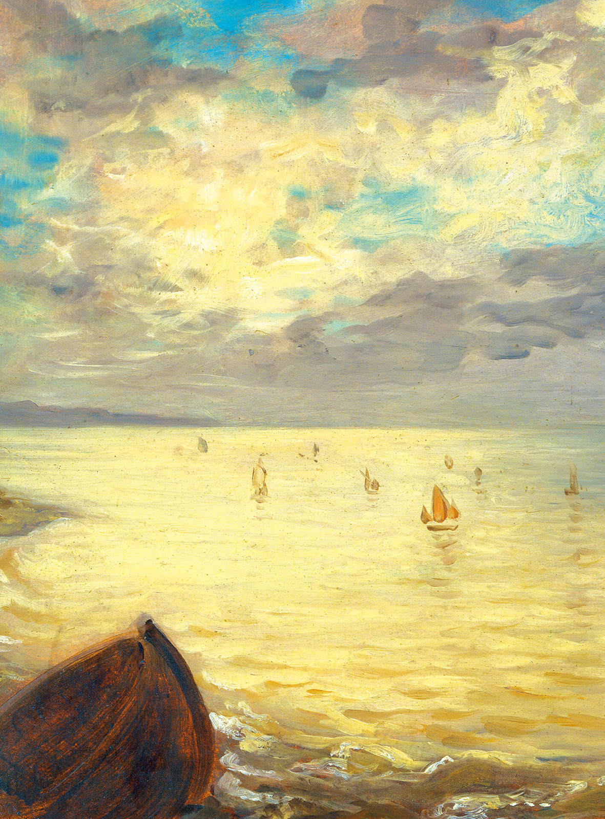 Fototapete DESIGNWALLS 2.0 - gelb-blau - Meer - 2,6 Meter