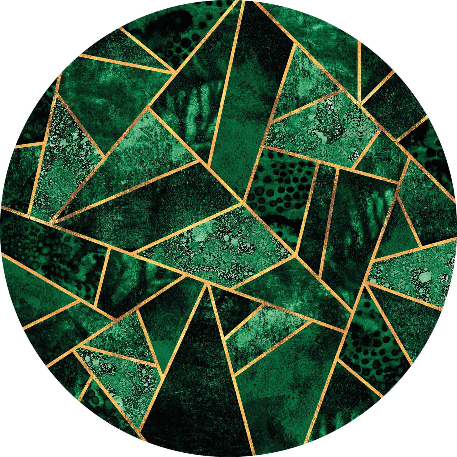 Fototapete DESIGNWALLS 2.0 - grün-gold - 3D-Art - 1,4 Meter