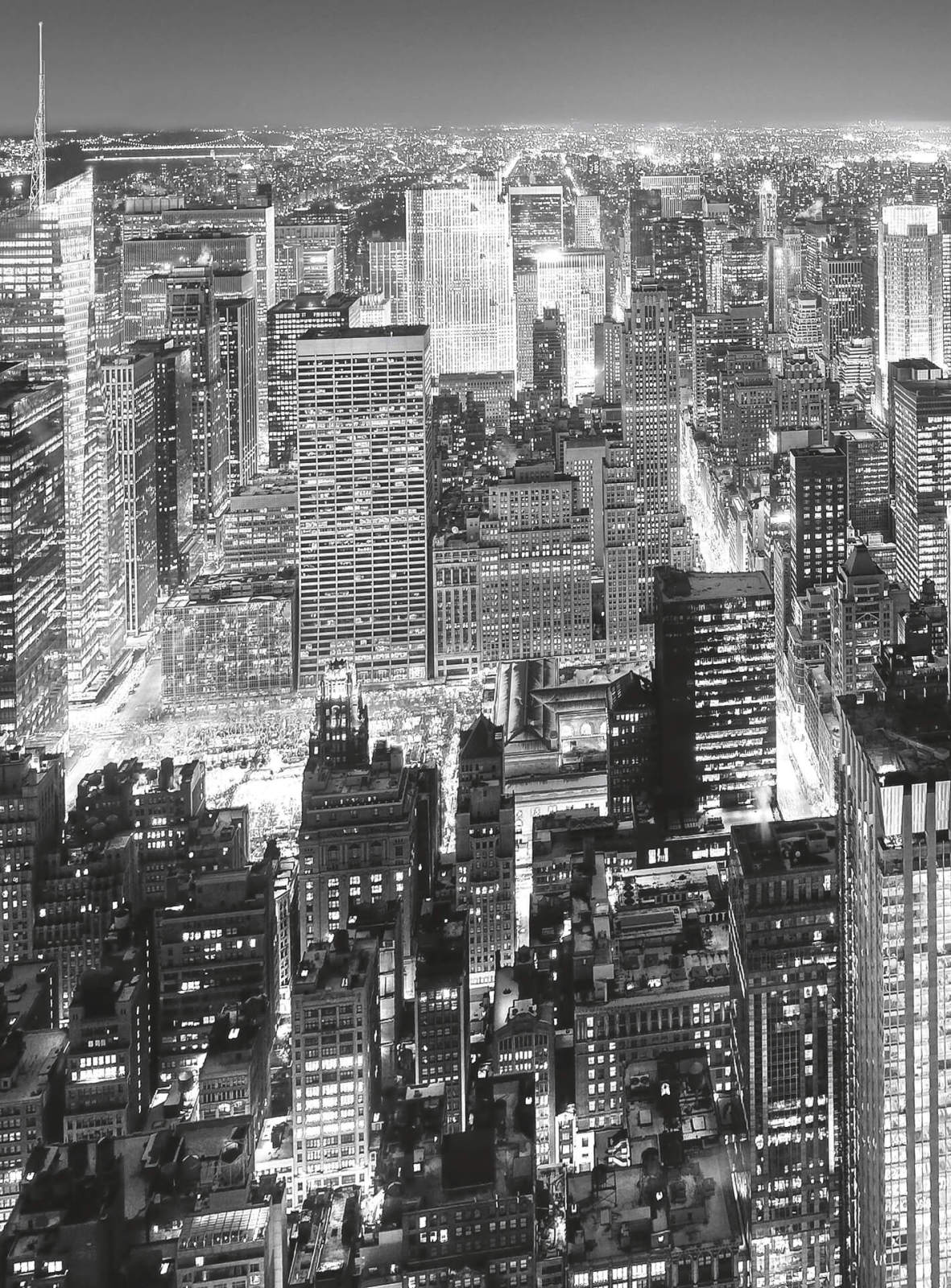 Fototapete DESIGNWALLS 2.0 - New-York - schwarz-weiß - 2,6 Meter