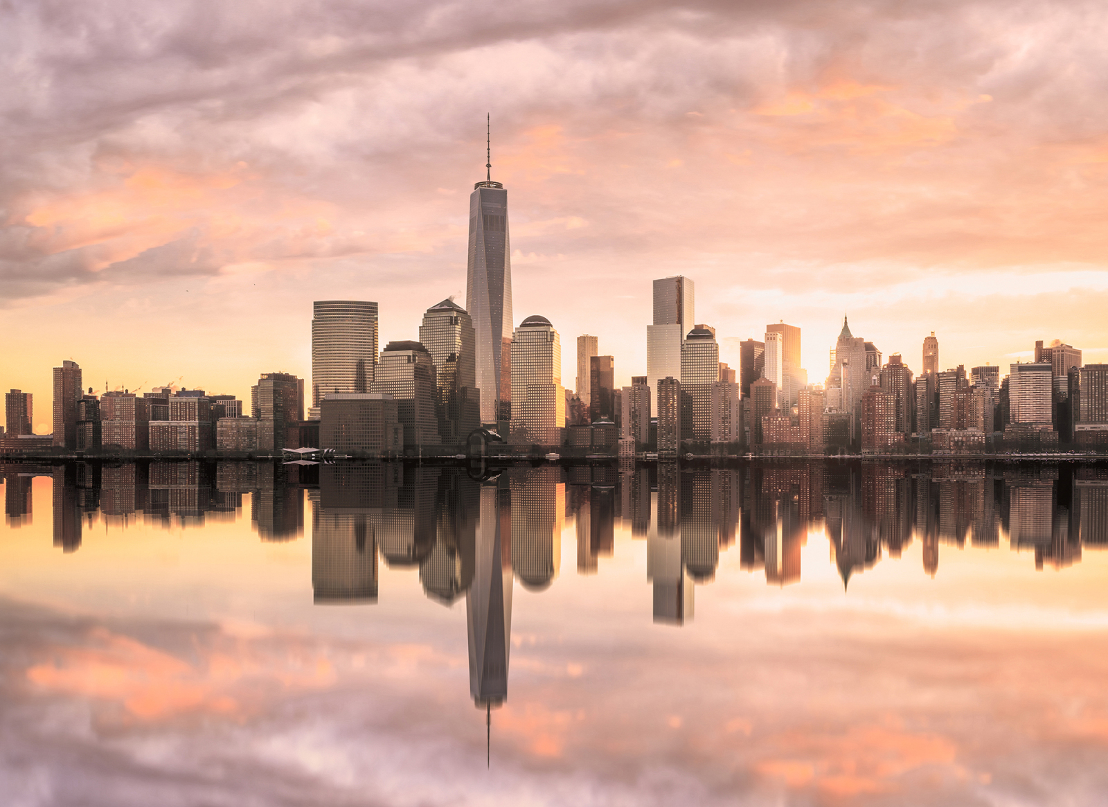 Fototapete DESIGNWALLS - grau-orange - New York - 2,55 Meter