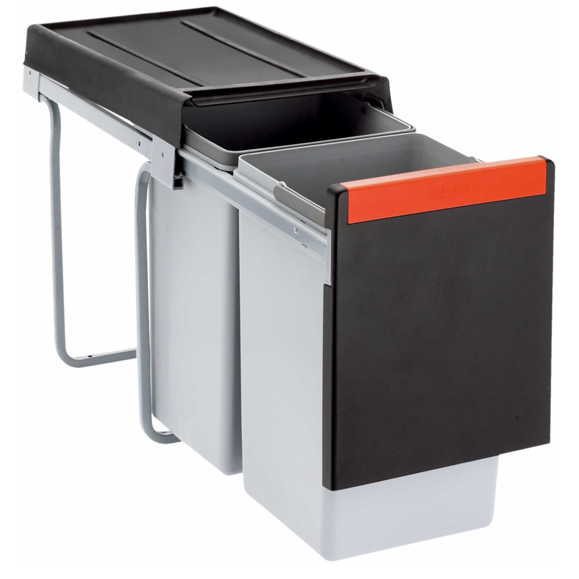 FRANKE Auszugssystem CUBE 30 - grau - 20 Liter und 10 Liter Behälter